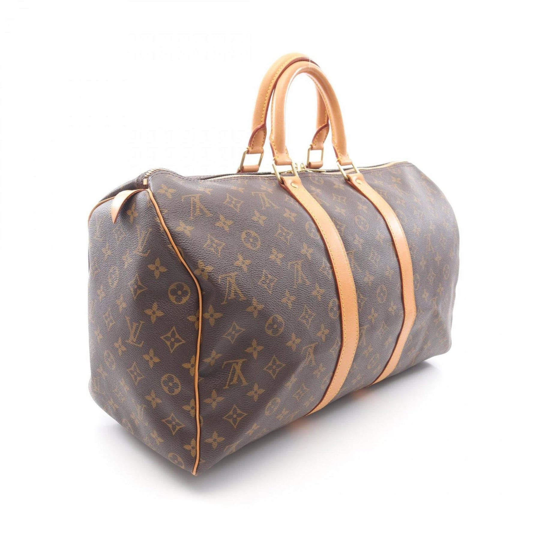 Louis Vuitton Keepall 45 Boston Bag, Coated Canvas and Leather, Monogram, Men's