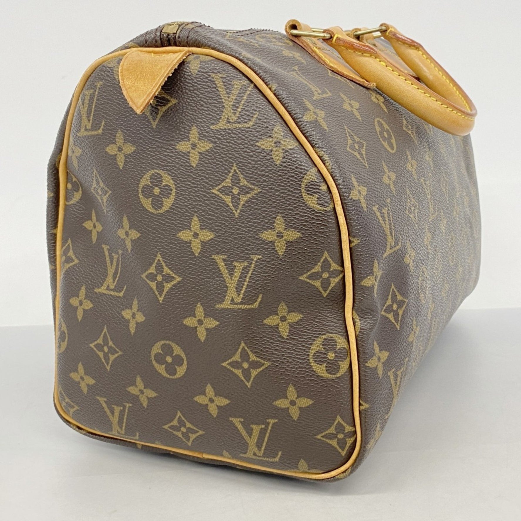 Louis Vuitton Monogram Speedy 30 Handbag Brown Women's