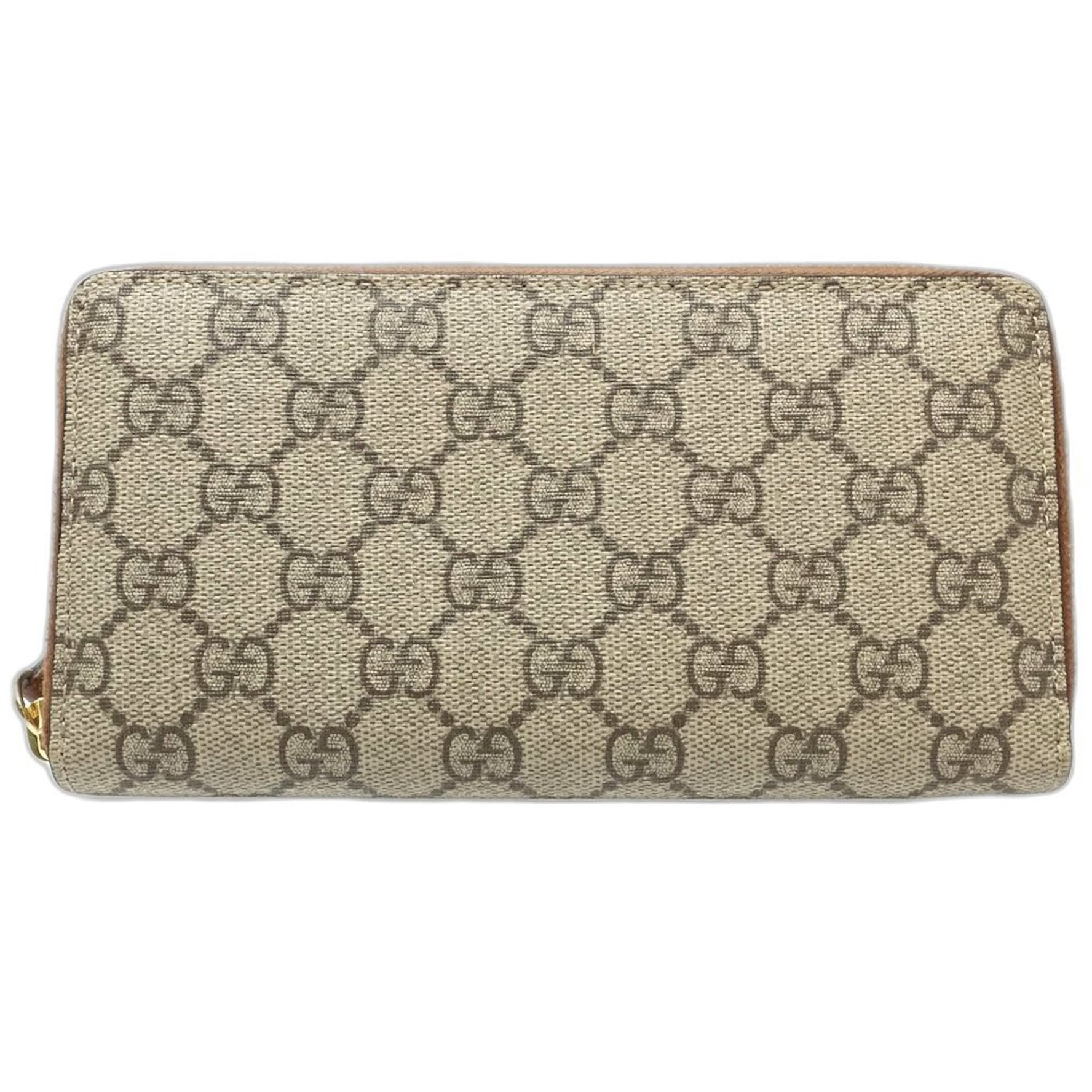 GUCCI Long Wallet Round GG Supreme Canvas