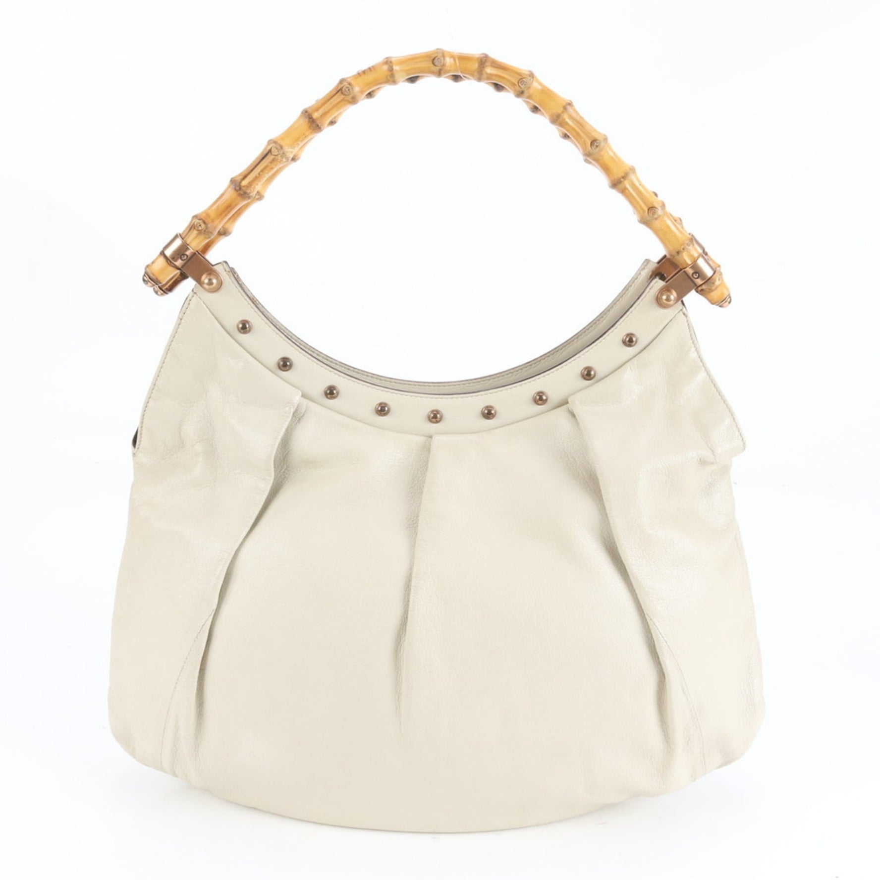 Gucci Bamboo Leather Shoulder Bag, One-Shoulder