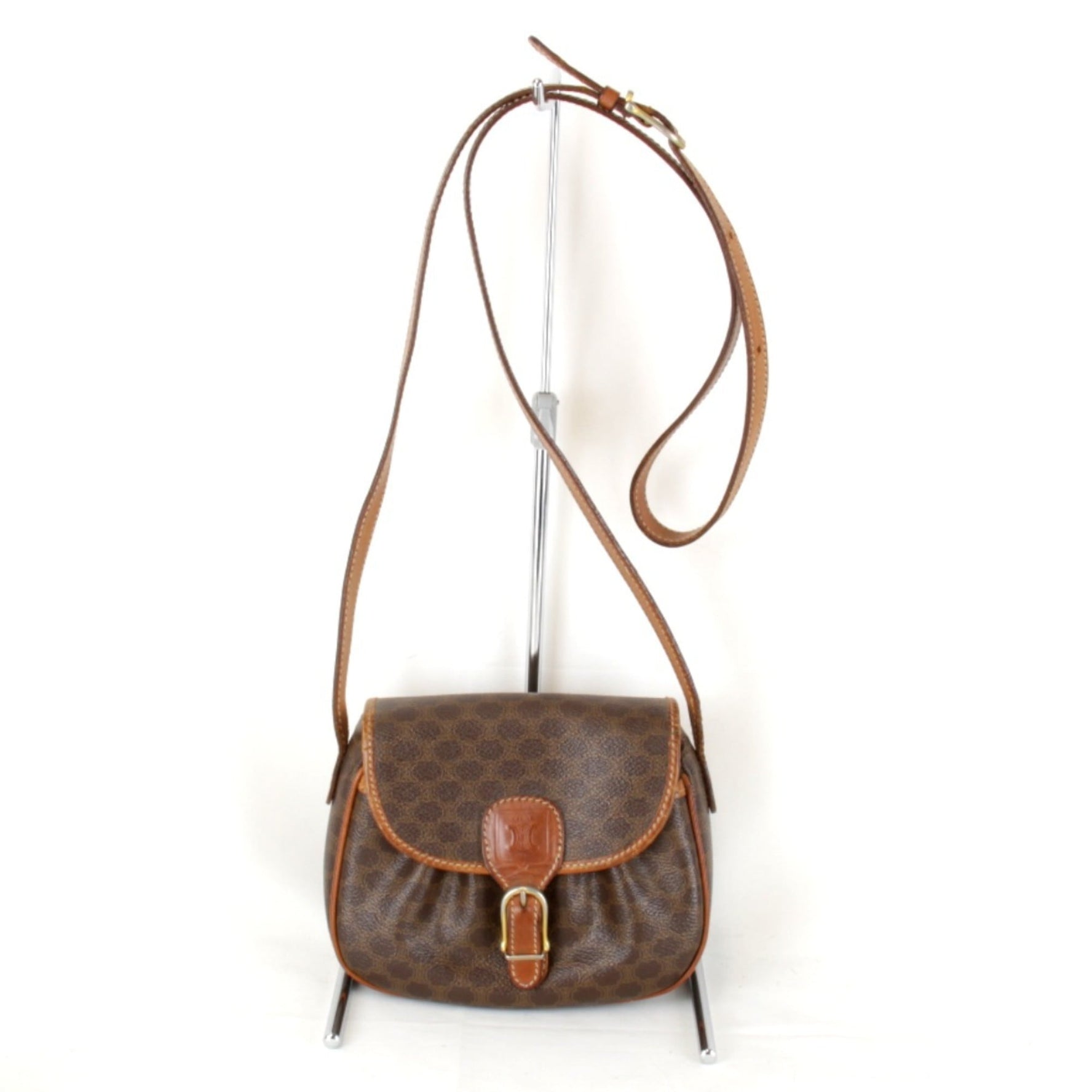 CELINE Macadam Mini Shoulder Bag / Leather