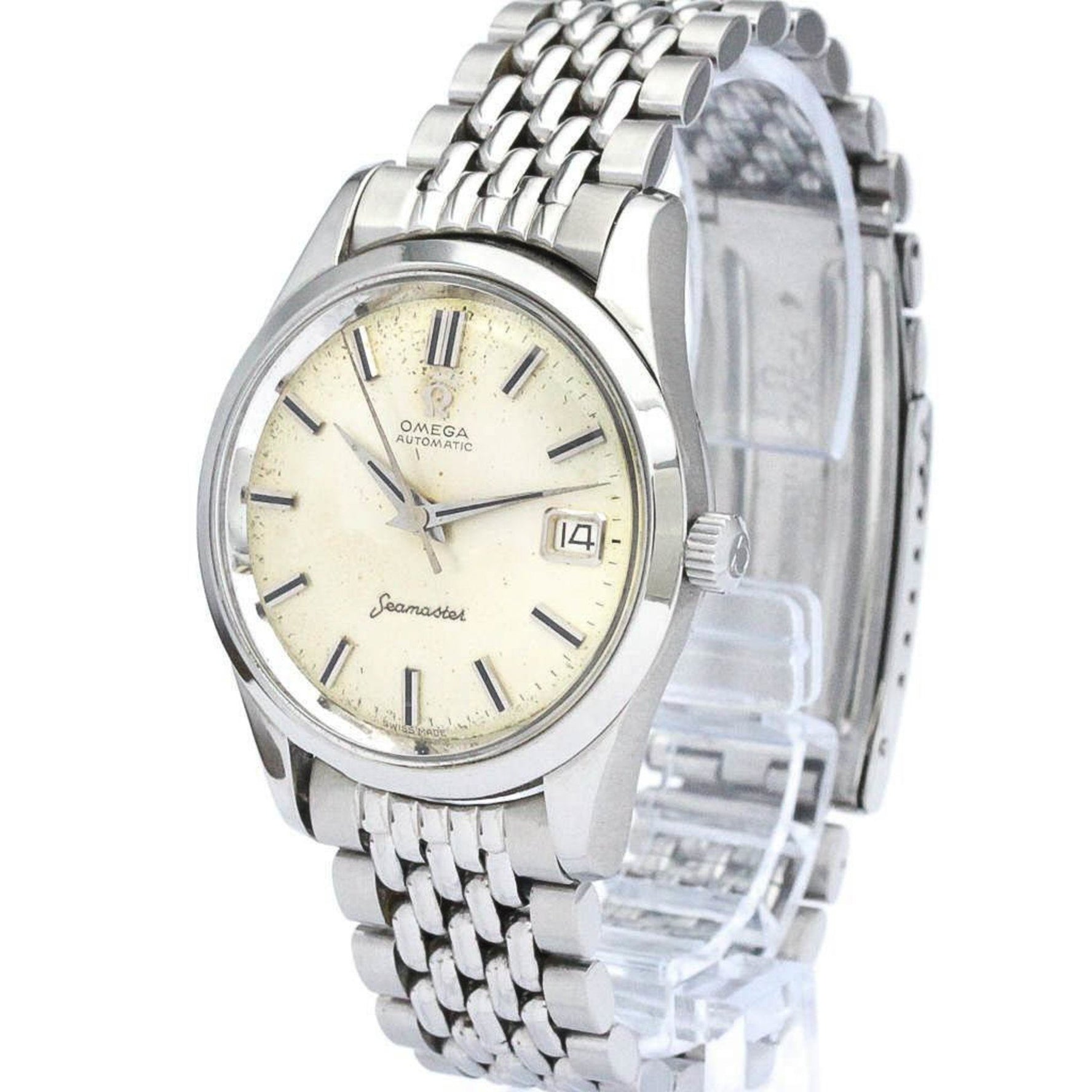 Vintage OMEGA Seamaster Date Cal 503  Rice Bracelet Steel Watch BF566324