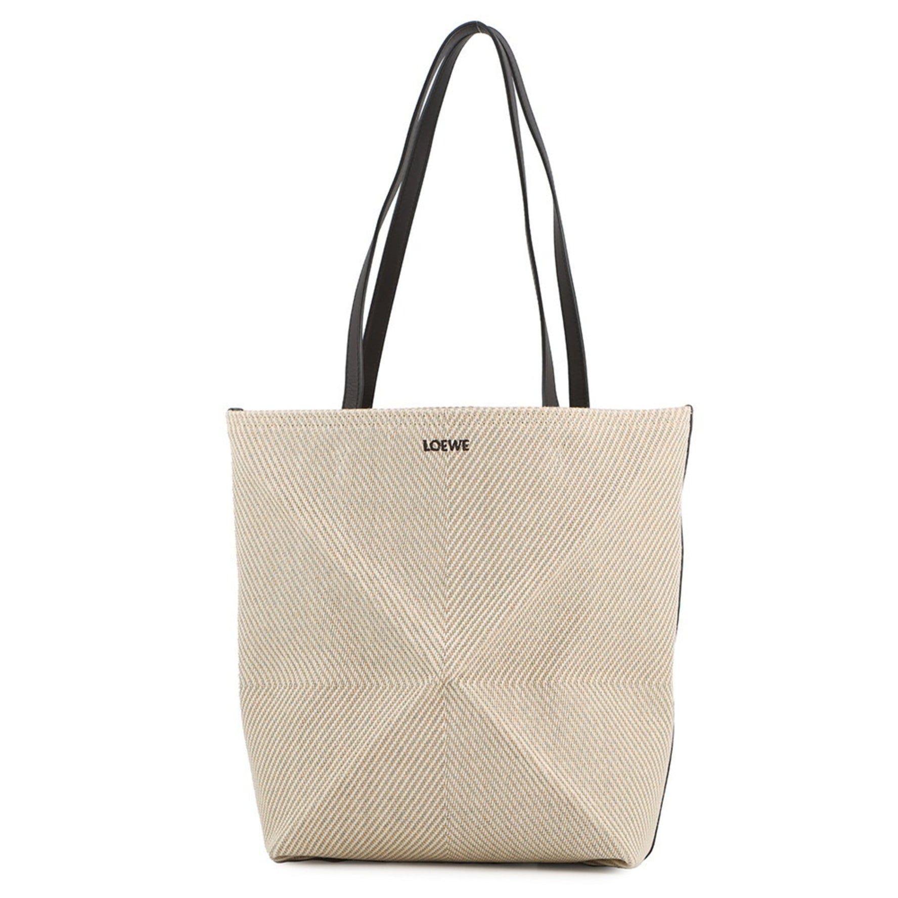 LOEWE Puzzlefold Tote Medium Raffia