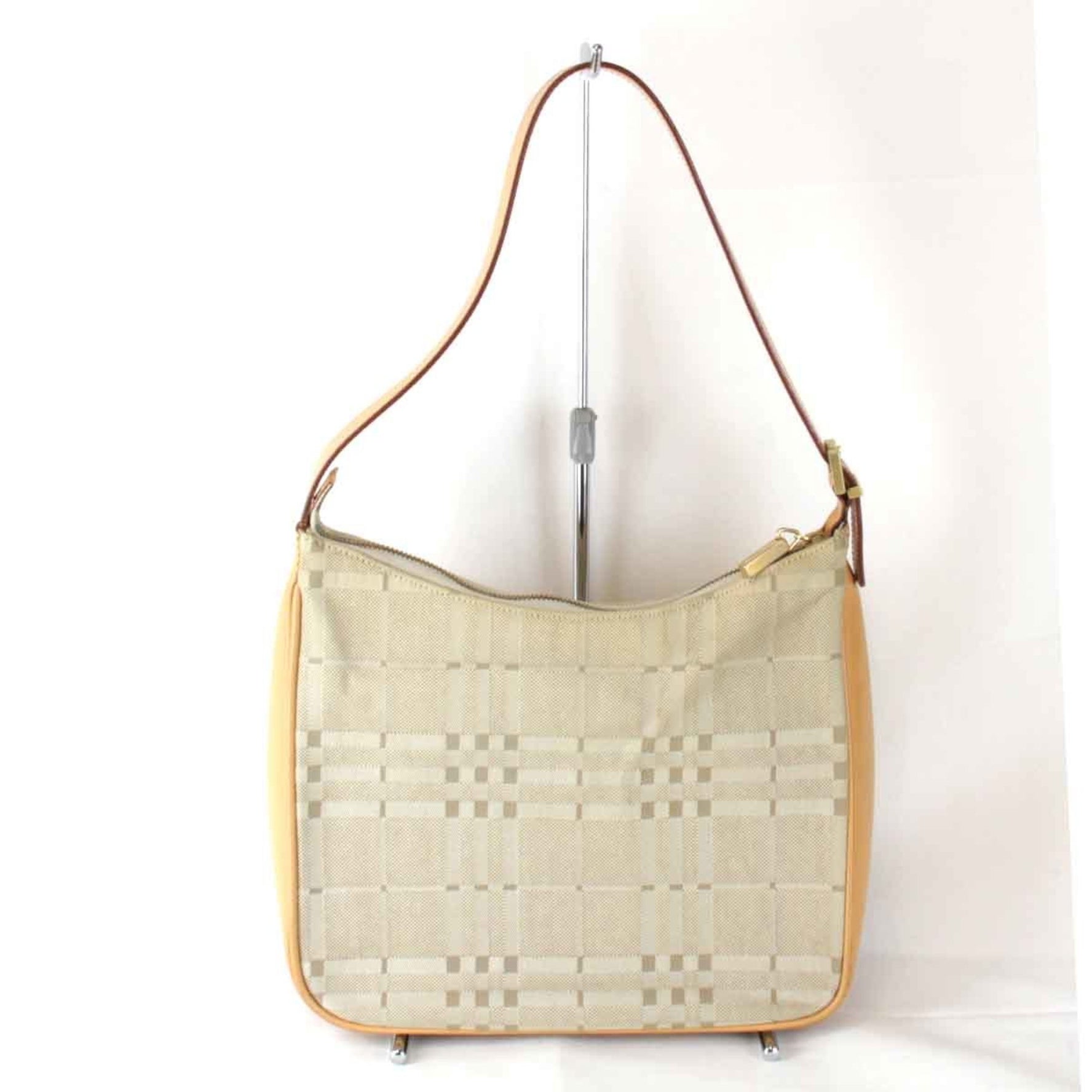 BURBERRY Shoulder Bag Canvas/Leather Brown Women's