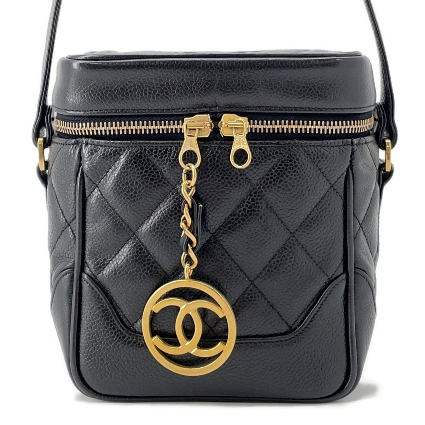 Chanel chain shoulder bag, Matelasse vanity caviar skin