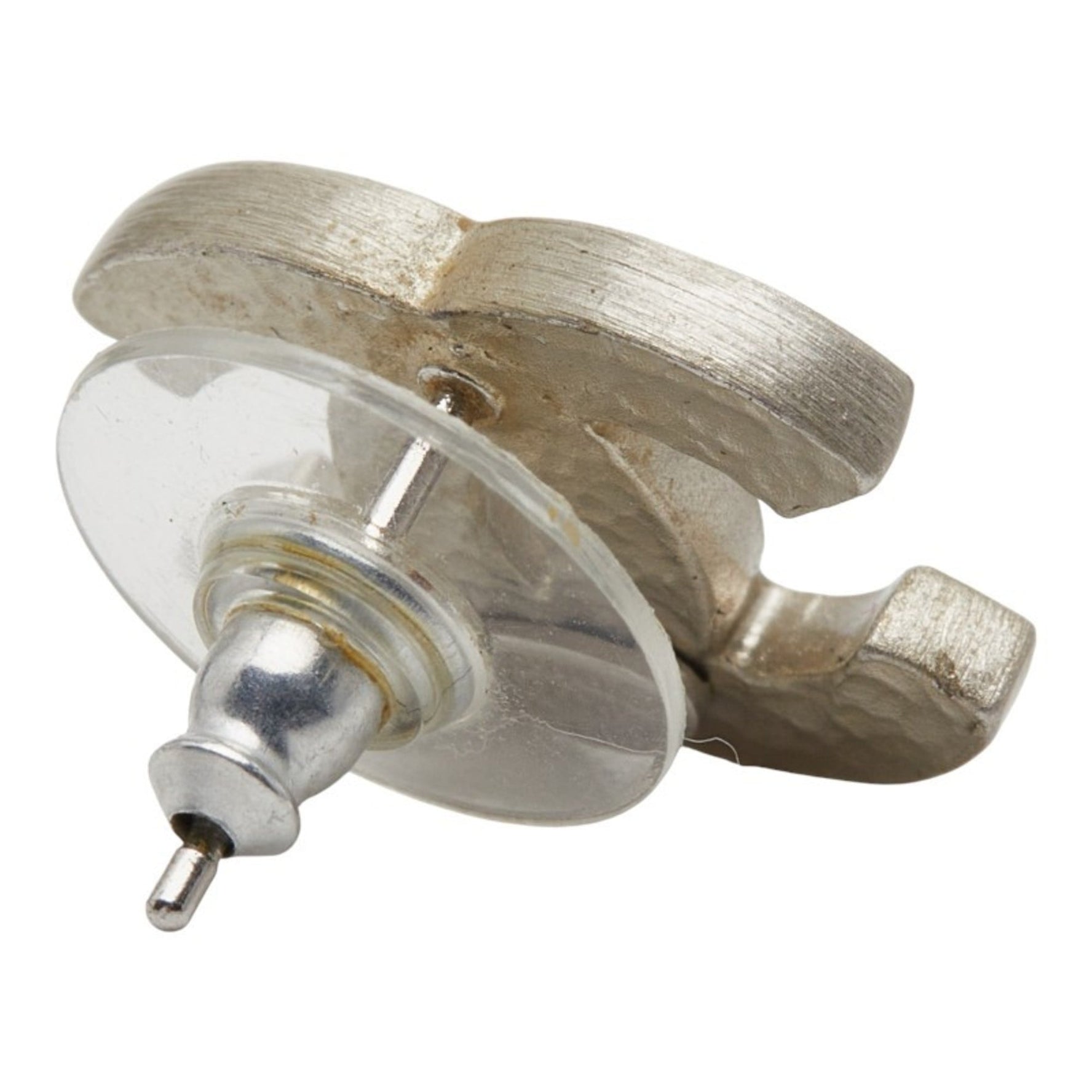 Chanel Coco Mark Stud Earrings, Single, Silver and Multicolor Metal