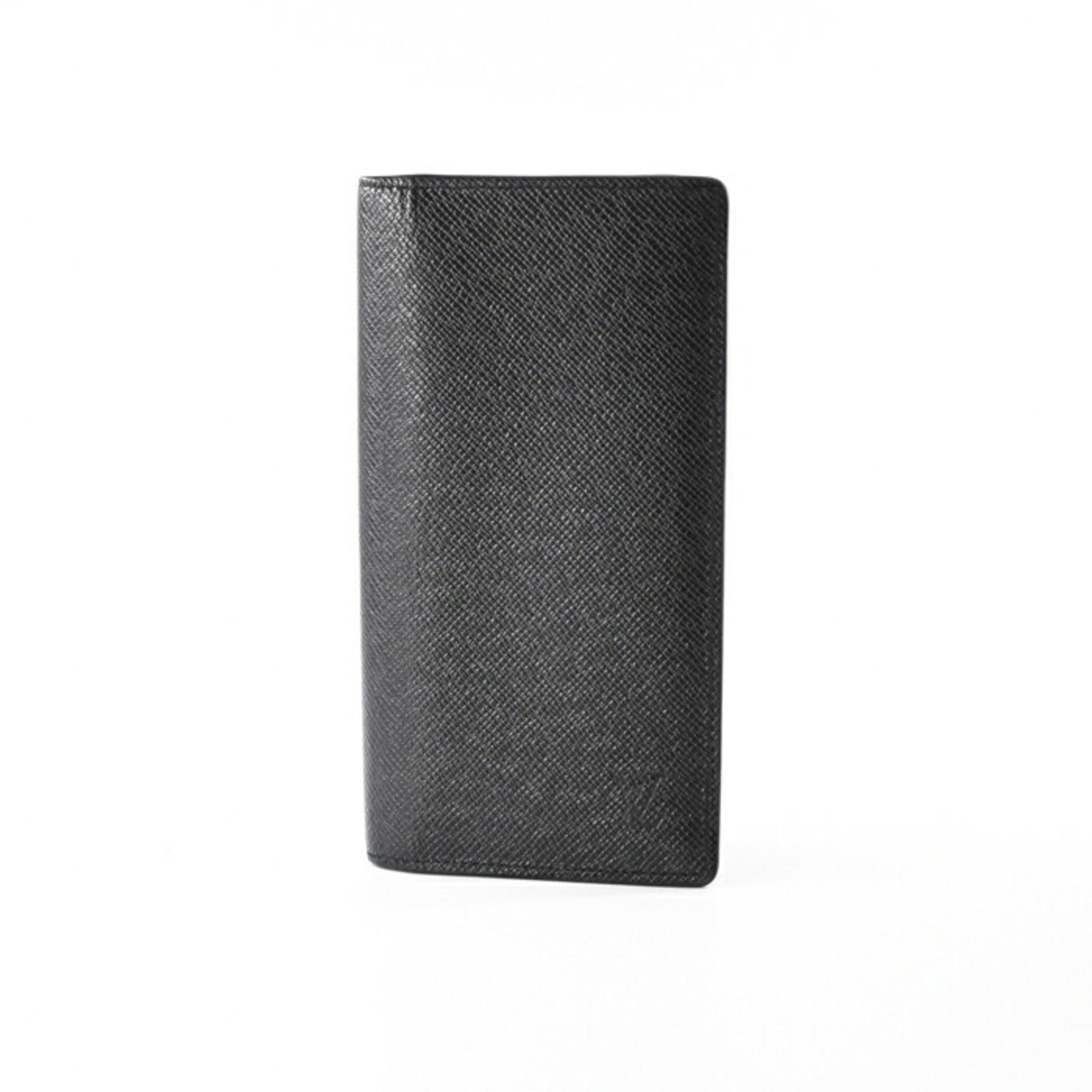 LOUIS VUITTON Taiga Portefeuille Brazza Bifold Wallet, Ardoise, with Initials and IC Chip