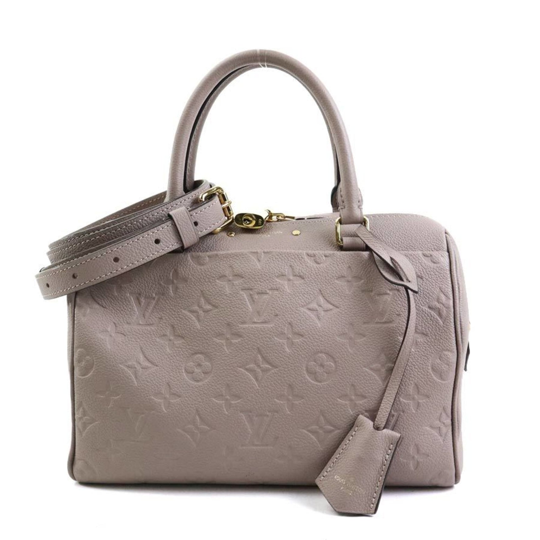 Louis Vuitton LOUIS VUITTON Handbag Shoulder Bag Monogram Empreinte Speedy Bandouliere 25 Gray Purple Gold Women's M44068 e59837i