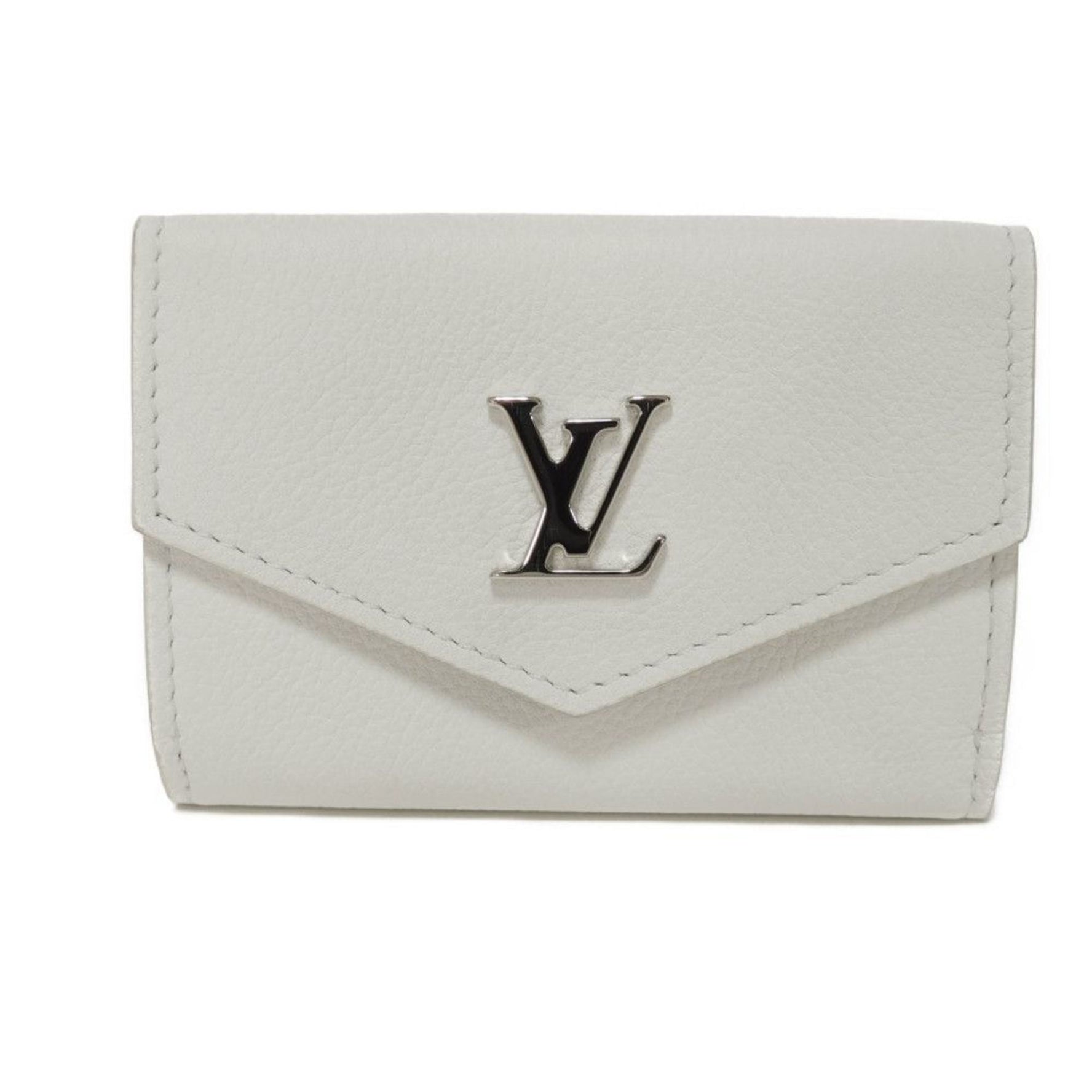 Louis Vuitton Portefeuille Lock Mini Tri-fold Wallet, Japan Exclusive, Calfskin, Card Case, Coin LV Snow Men's and