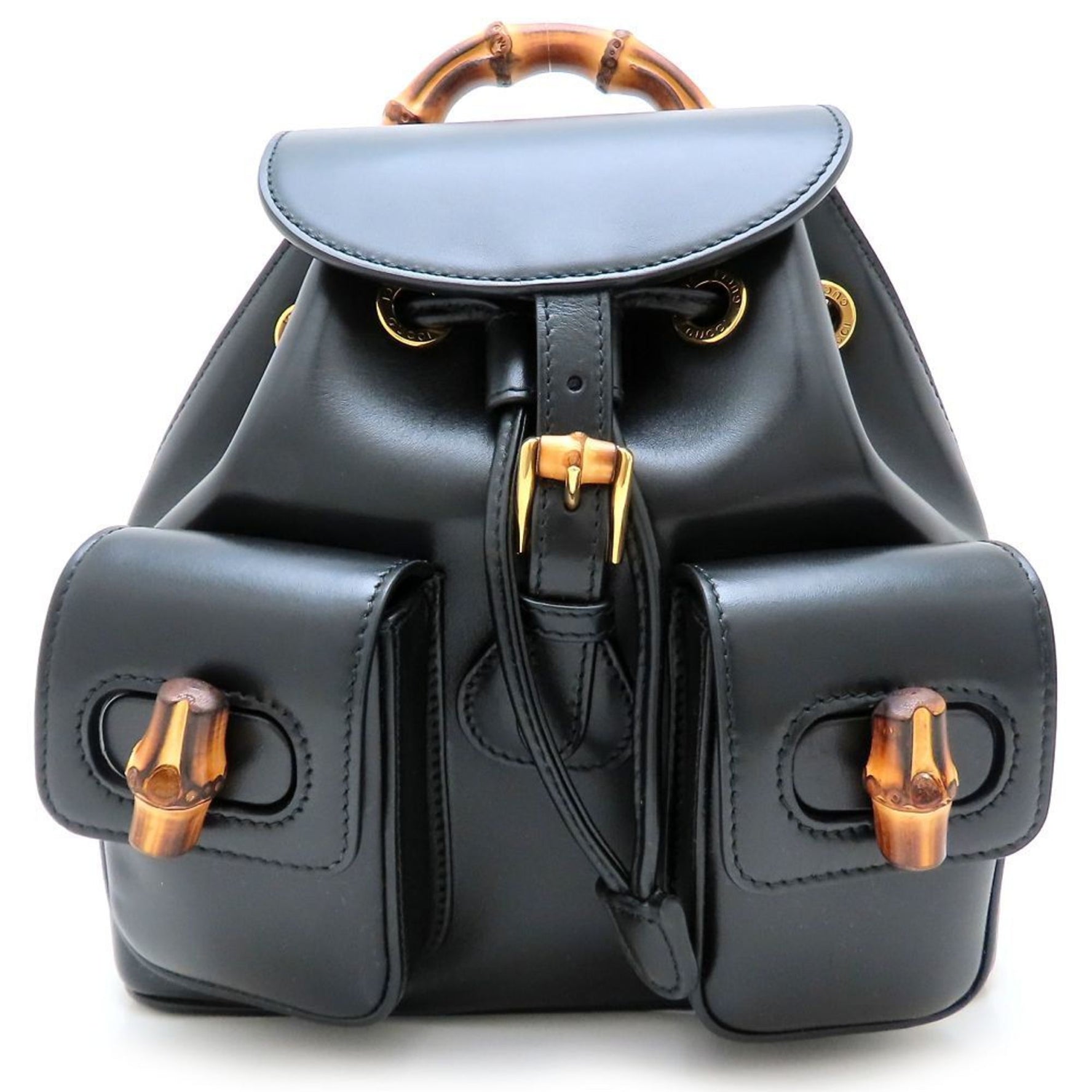 GUCCI Bamboo Backpack Leather