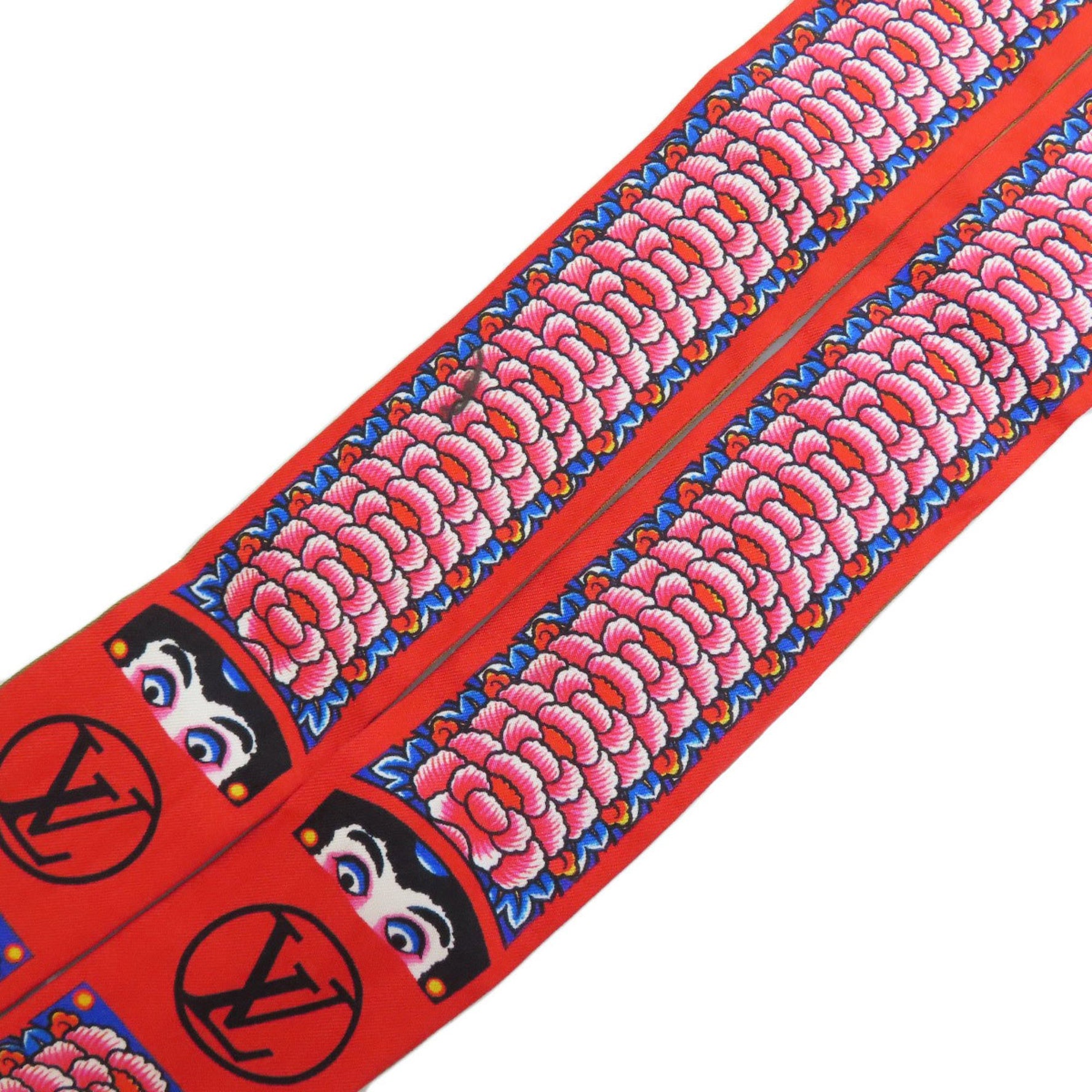 Louis Vuitton Bandeau BB Kabuki Sticker Noir Silk Scarf Muffler