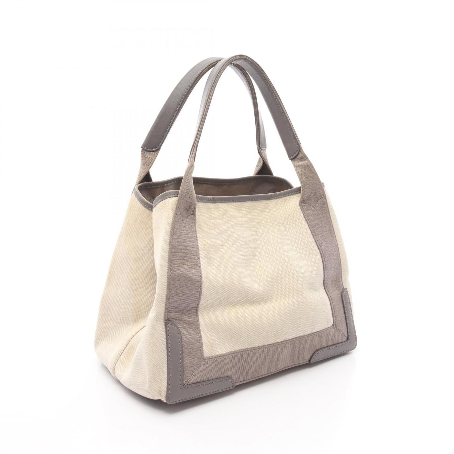 Balenciaga Navy Cabas S Tote Bag, Canvas and Leather, Ivory/Gray