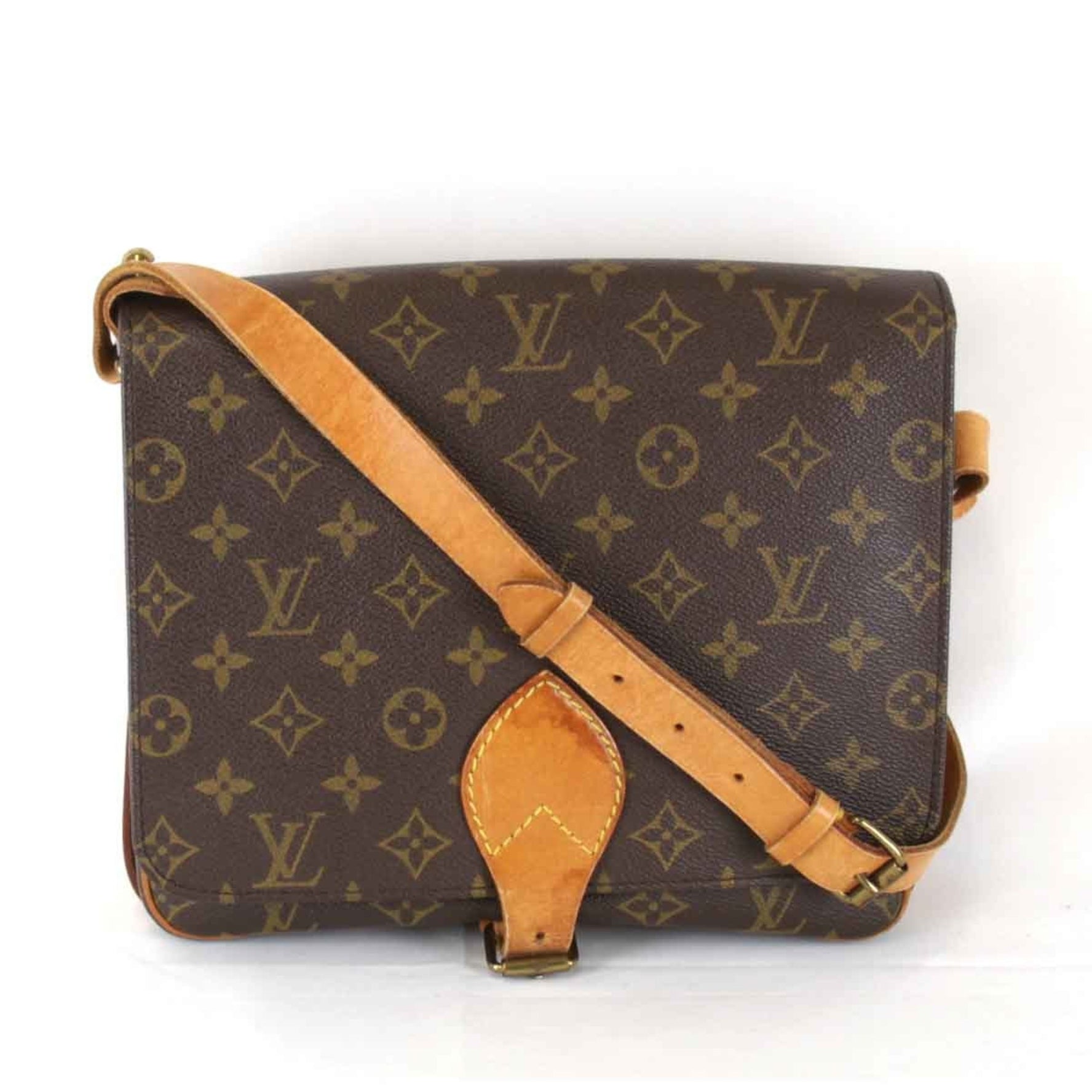 Louis Vuitton Cartesier Shoulder Bag Monogram Canvas Brown