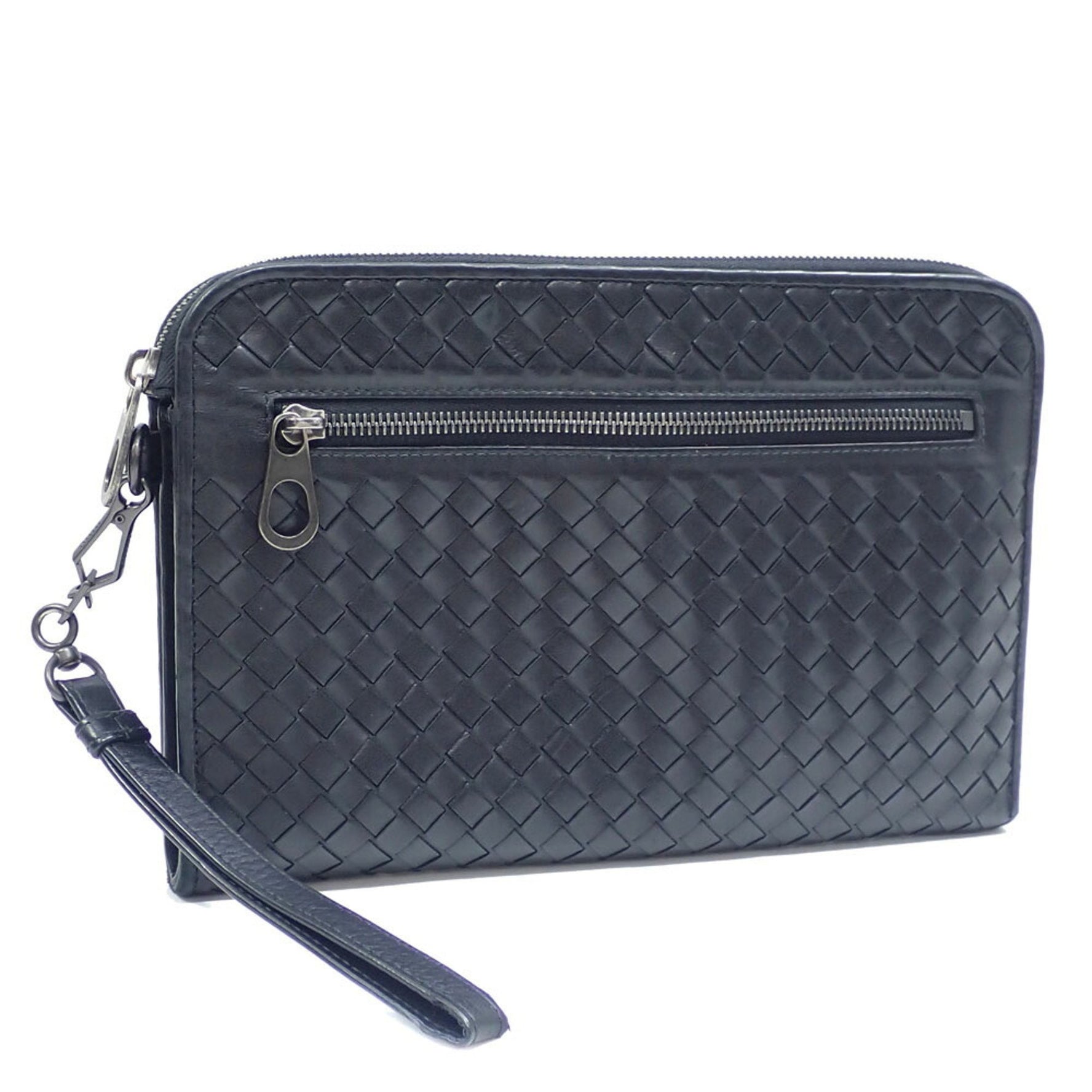 Bottega Veneta Men's Intrecciato Document Case in Black Calfskin 493190, Second Bag/Clutch Bag