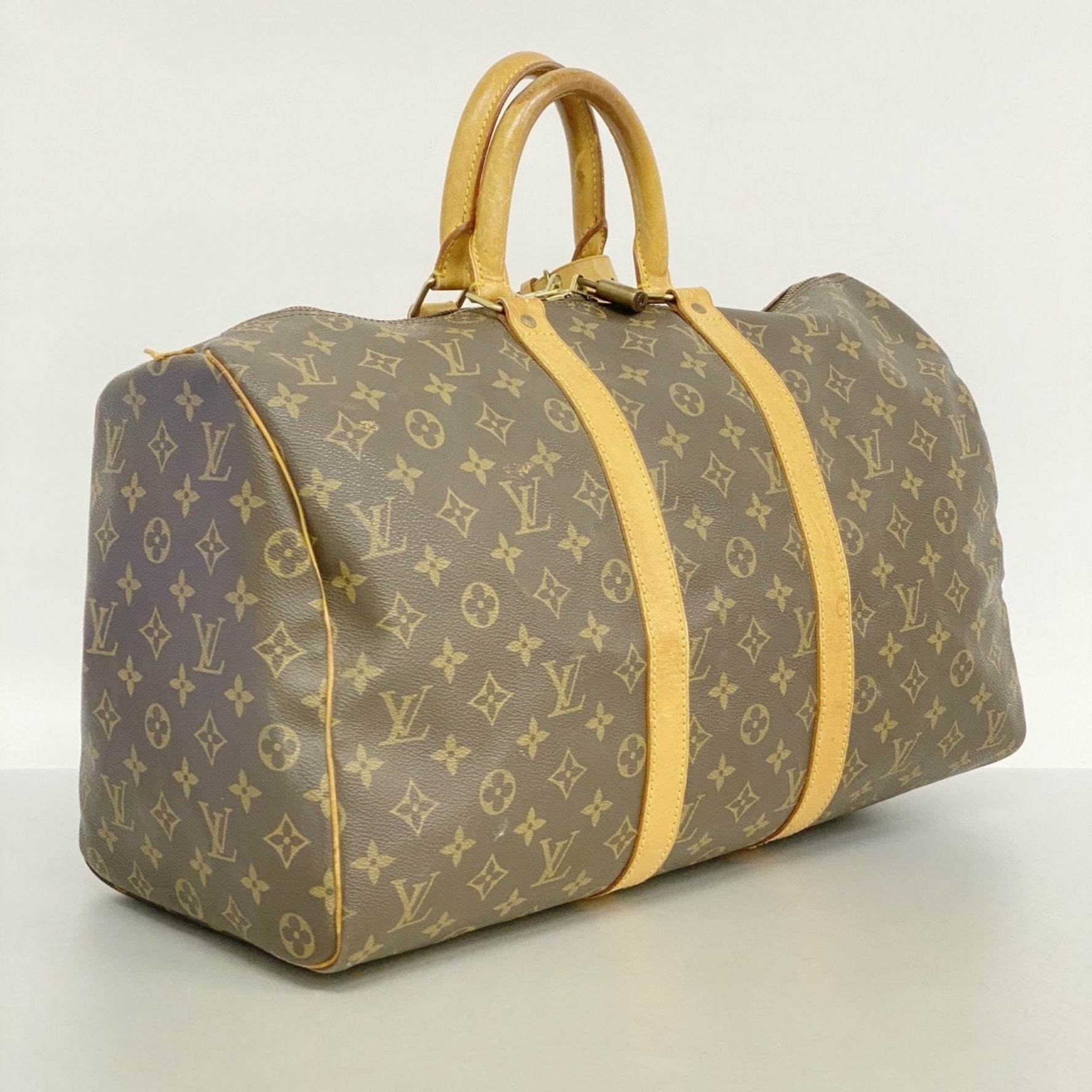 Louis Vuitton Monogram Keepall 45 Boston Bag Brown Men's and Women's