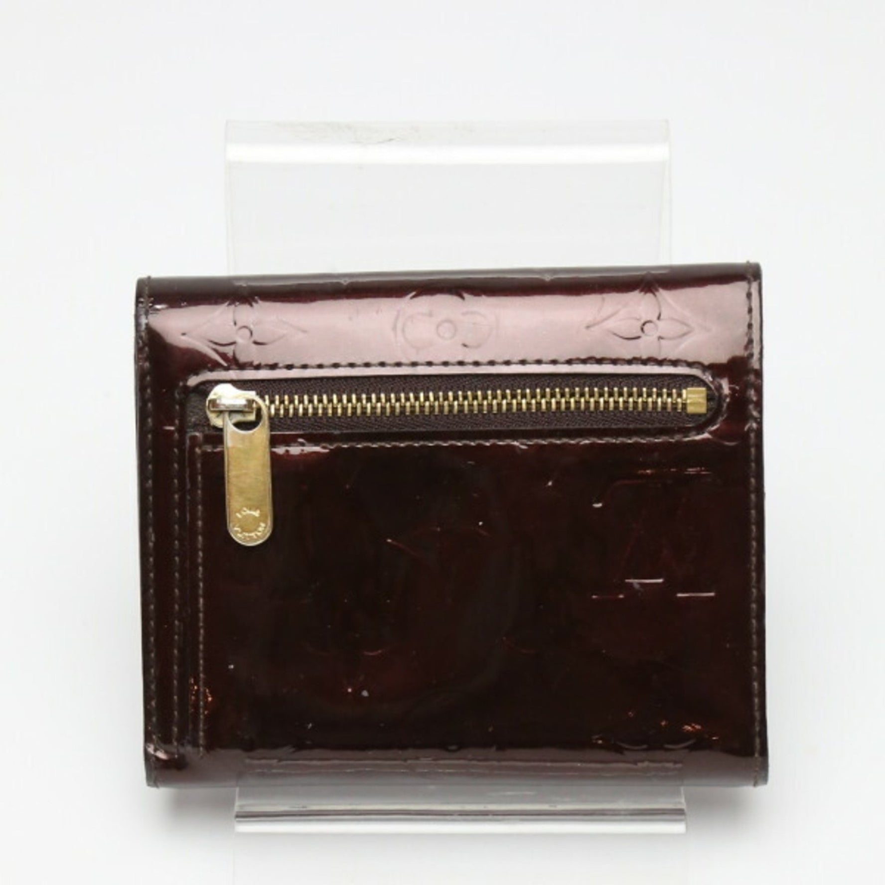 Louis Vuitton Portefeuille Koala Vernis with coin purse Amaranto tri-fold wallet LV