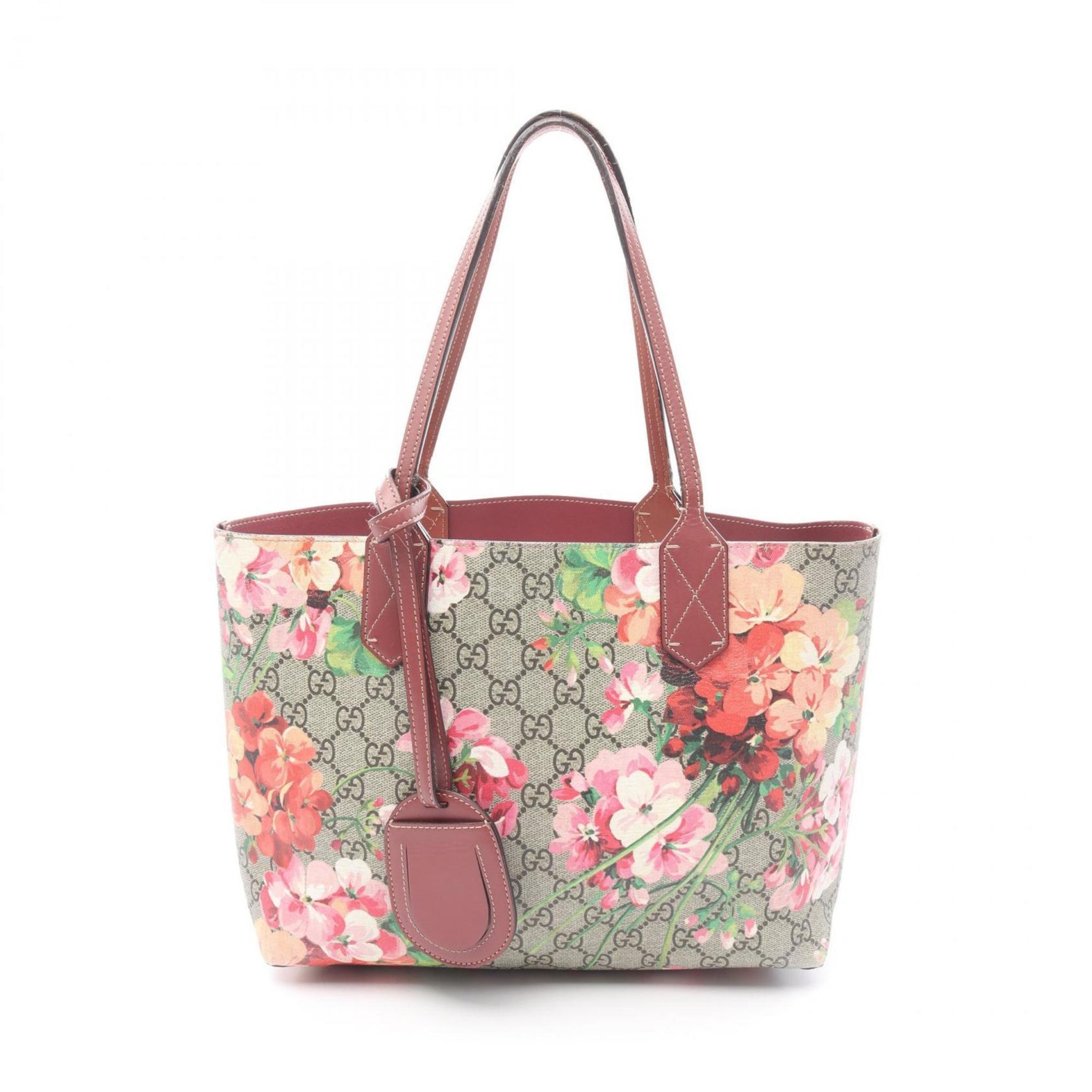 Gucci GG Blooms Tote Bag, Coated Canvas and Leather, Beige, Pink, Multicolor