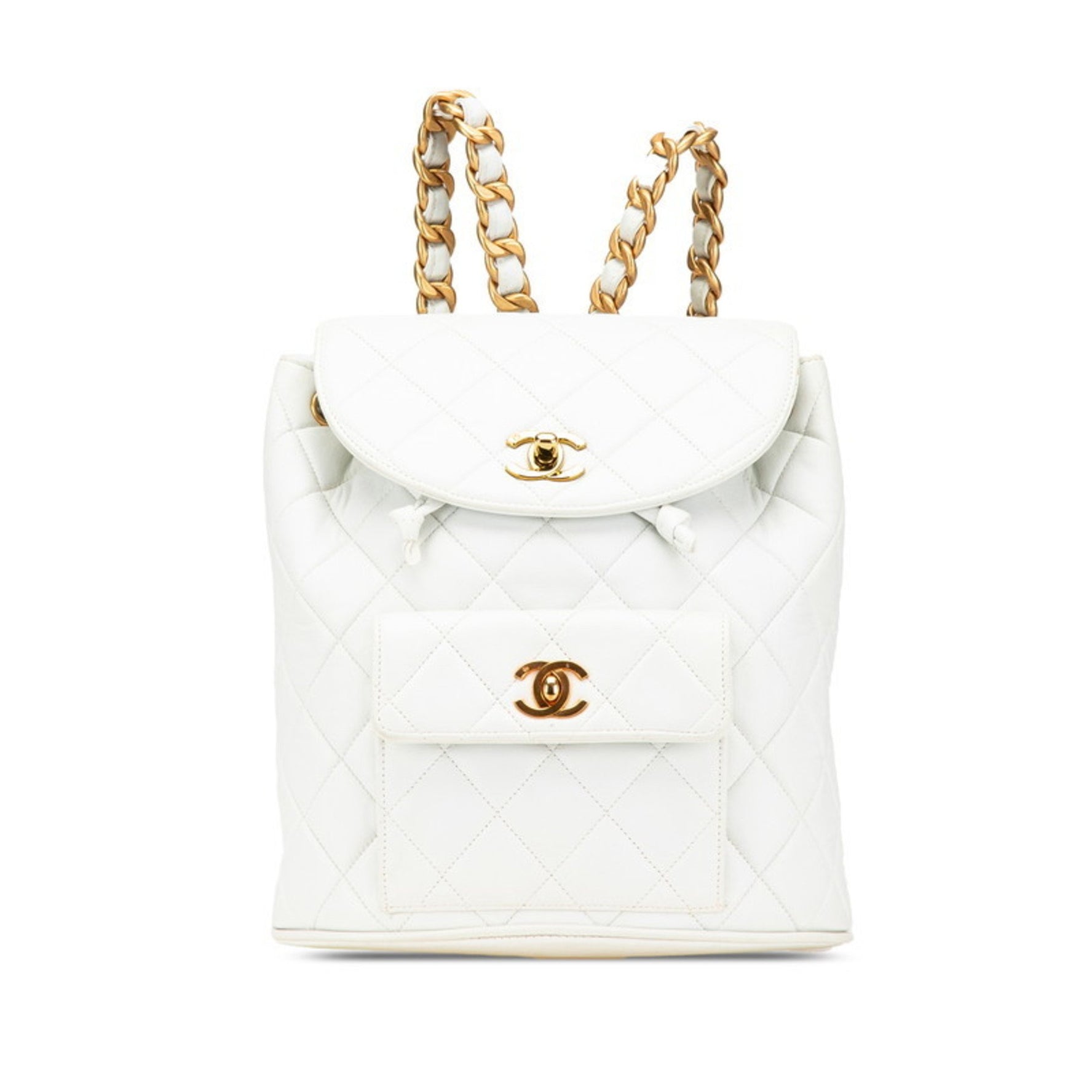 CHANEL Matelasse Coco Mark Chain Backpack in Lambskin