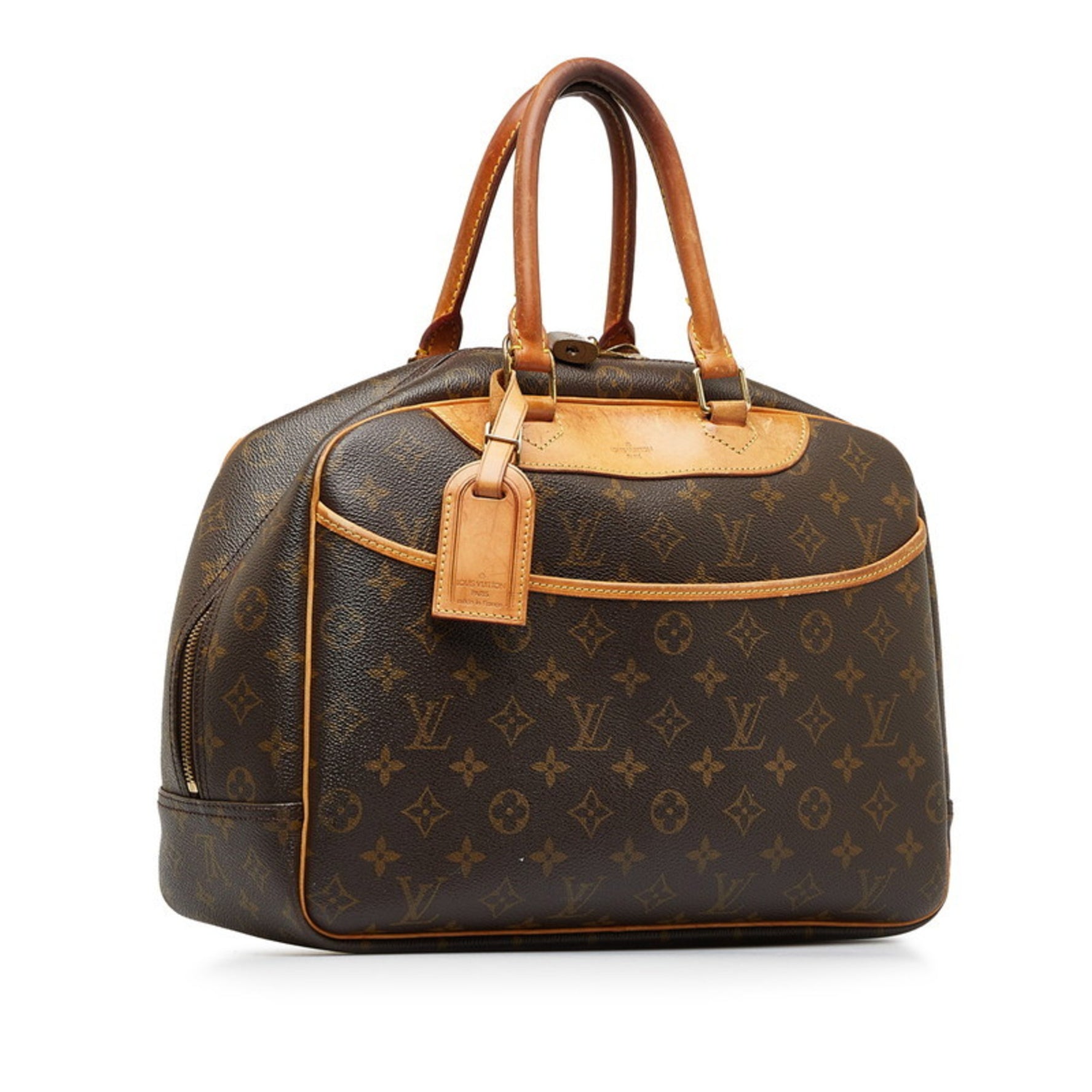 Louis Vuitton Monogram Deauville Handbag M47270 Brown PVC Leather Women's LOUIS VUITTON