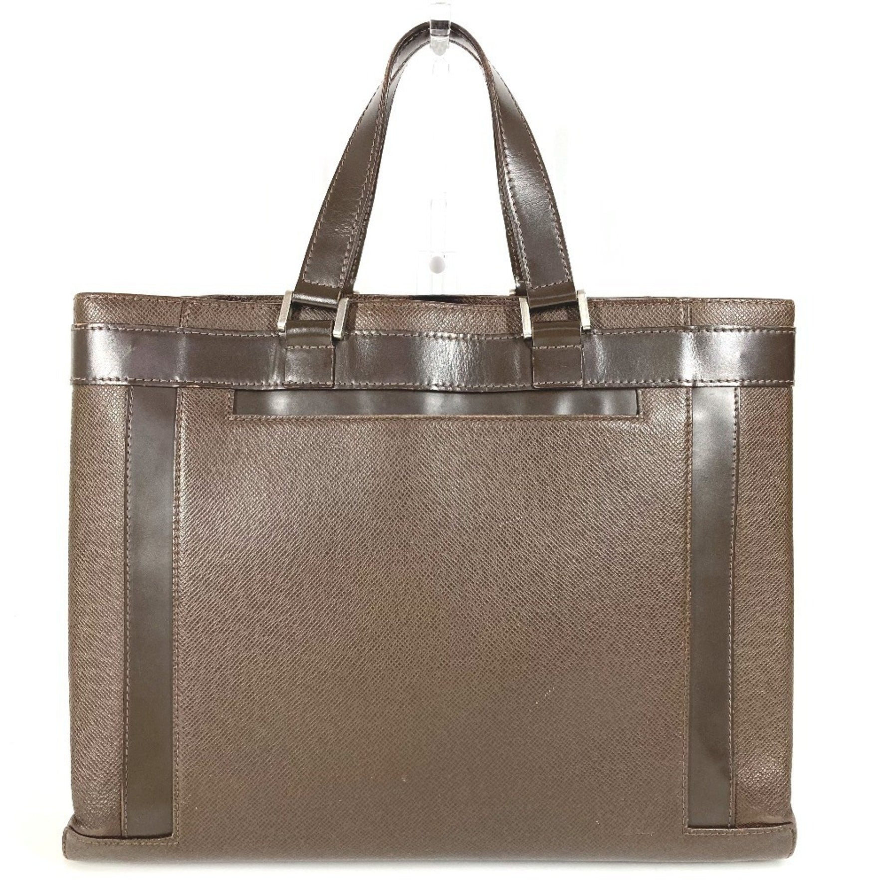 LOUIS VUITTON Taiga Kasbeck PM Tote Bag, Shoulder Business Handbag, Leather, Unisex, Grizzly Brown