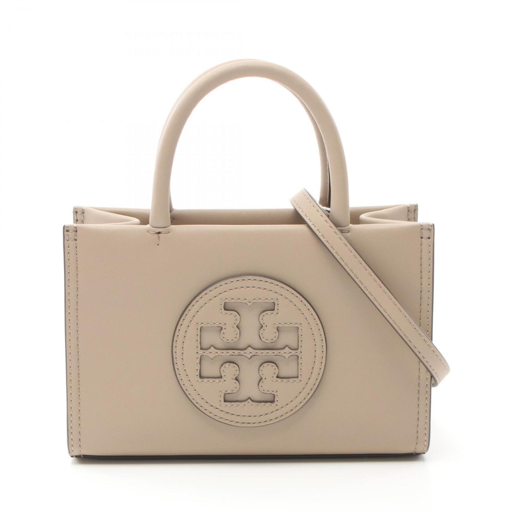 Tory Burch Ella Tote Bag, Faux Leather, Women's, Beige,