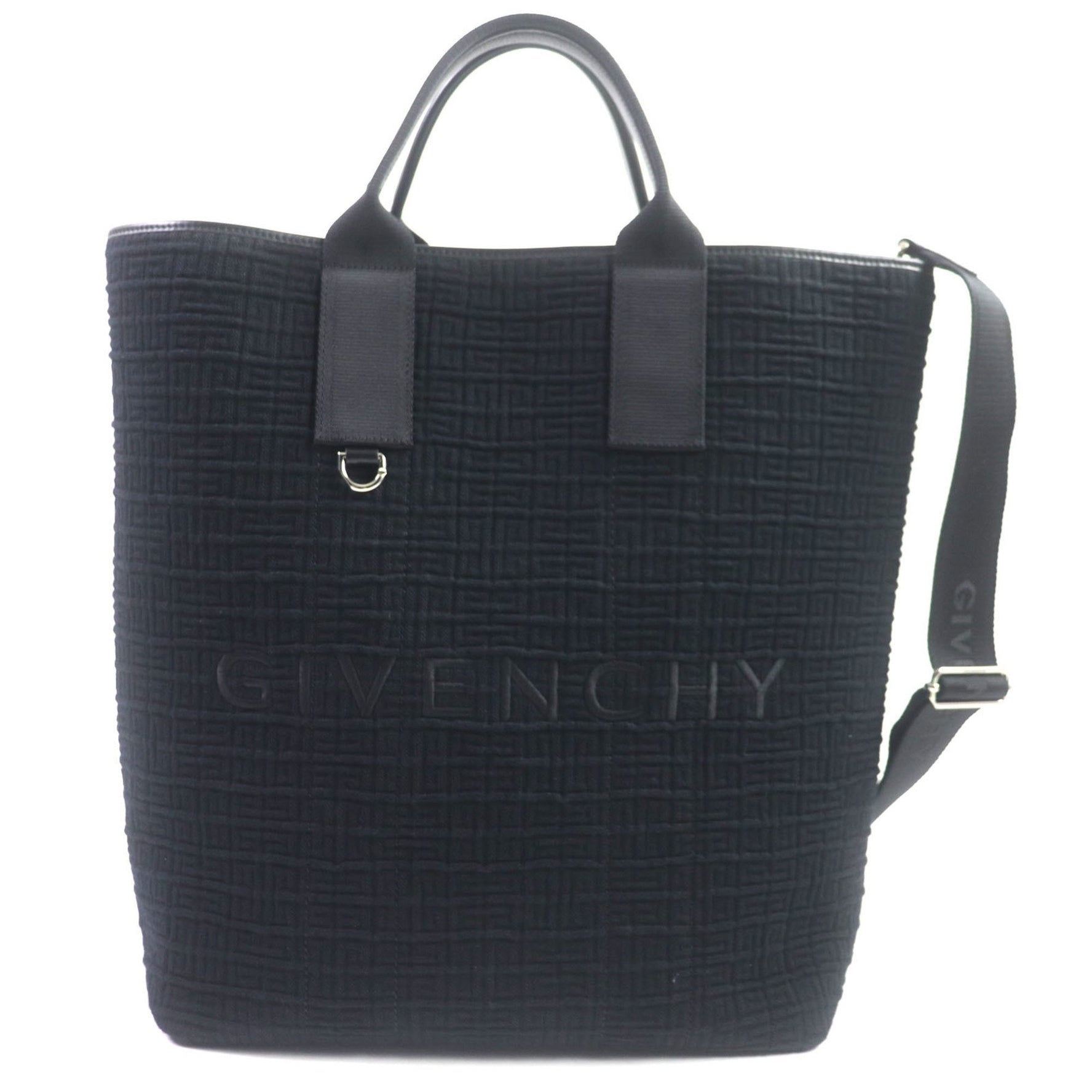 GIVENCHY G ESSEN TIALS Canvas and Leather Logo Tote Bag, with Dust Made in Italy