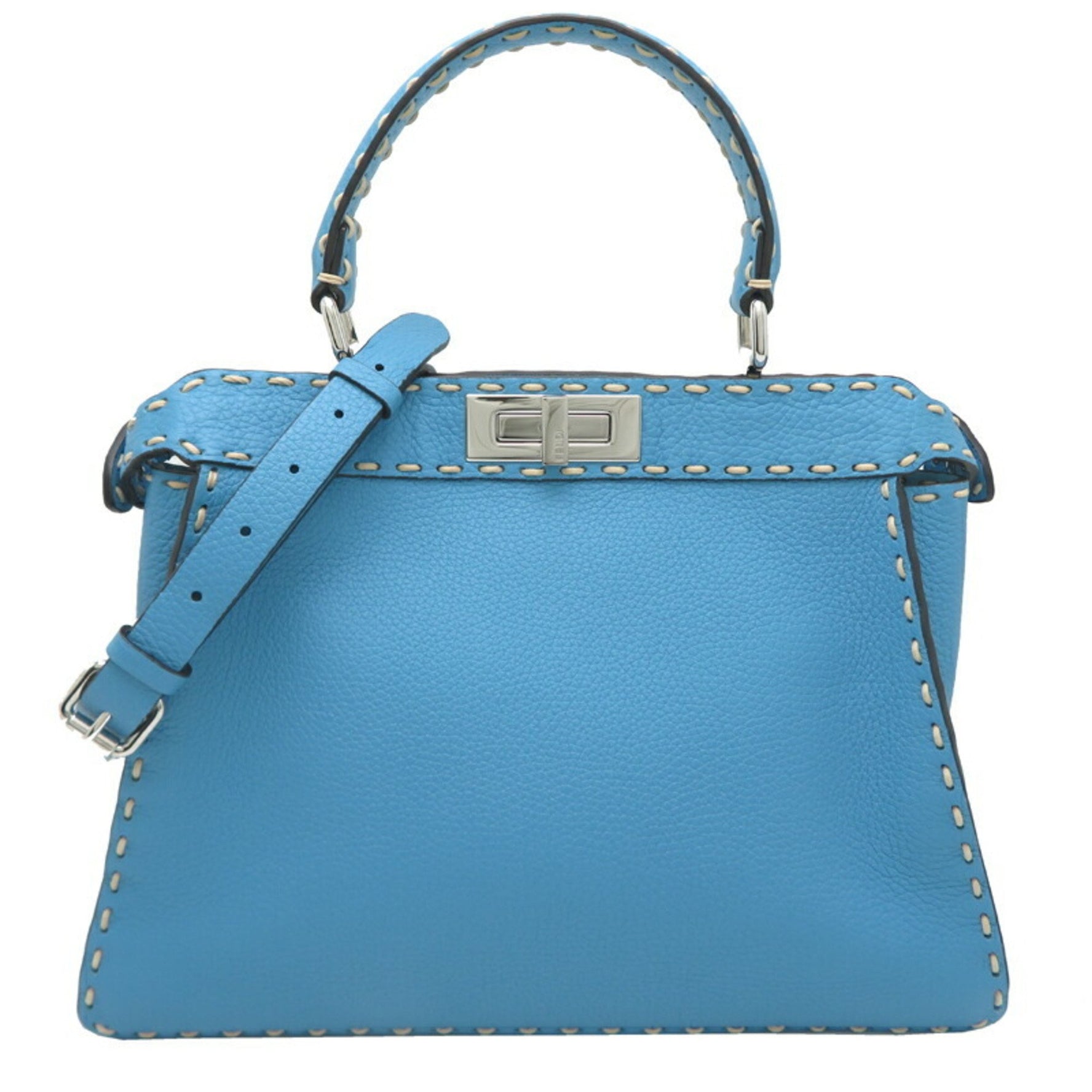 Fendi Peekaboo Selleria Handbag in Light Blue