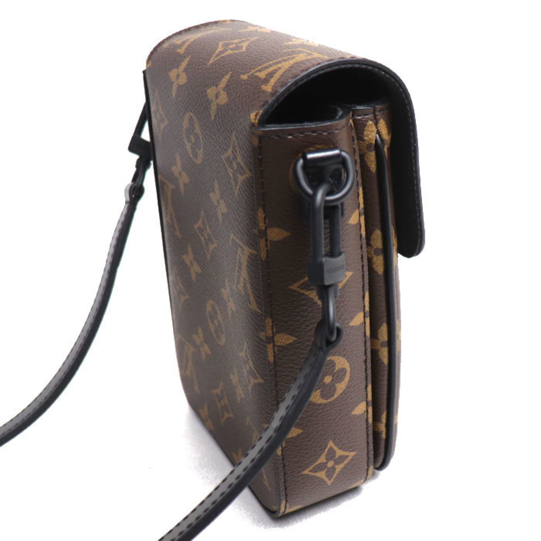 Louis Vuitton S-Lock Vertical Wearable Wallet Shoulder Bag Brown Black IC Unisex
