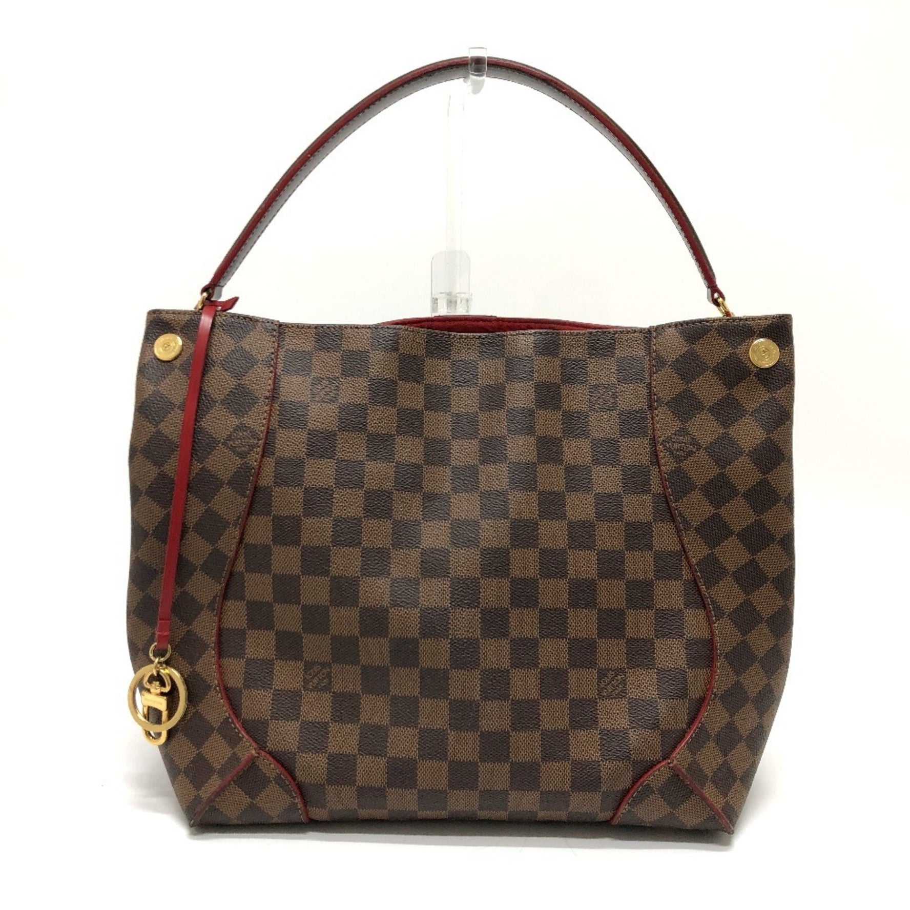 LOUIS VUITTON N41556 Damier Kaisa Hobo Shoulder Bag in Canvas, Women's, Brown