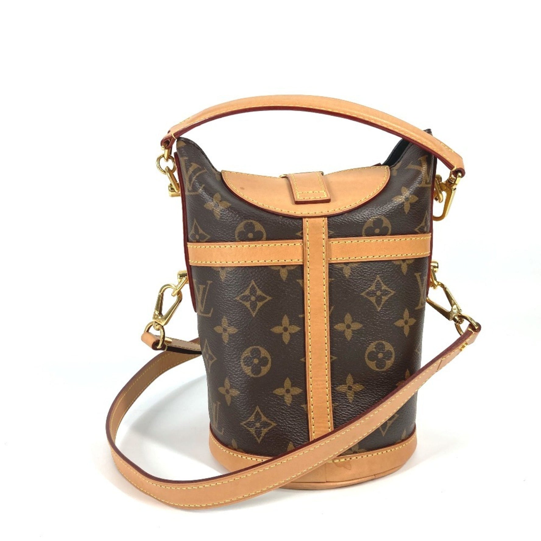 LOUIS VUITTON M43587 Monogram Canvas Duffle Bag, Bucket, 2-Way Handbag/Shoulder Women's, Brown