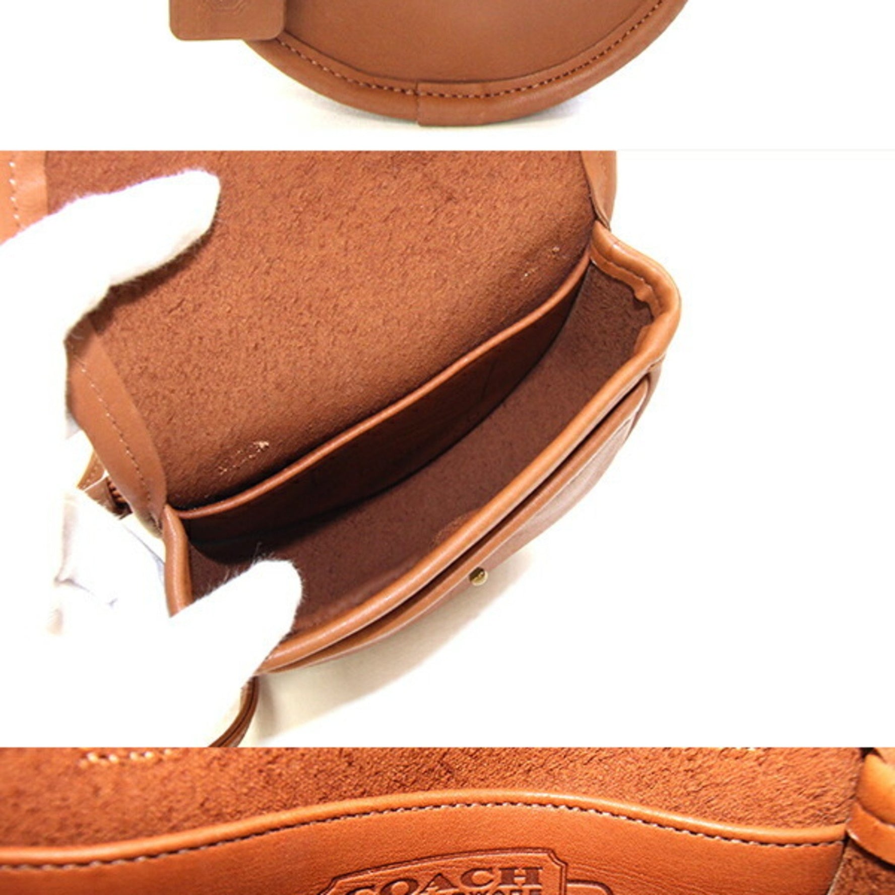 Coach Shoulder Bag 0928 Leather Pochette Old