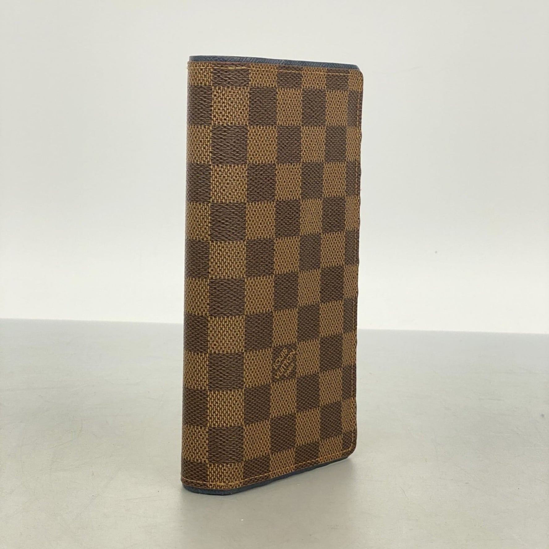 Louis Vuitton Damier Portefeuille Brazza Long Wallet Navy Ebene