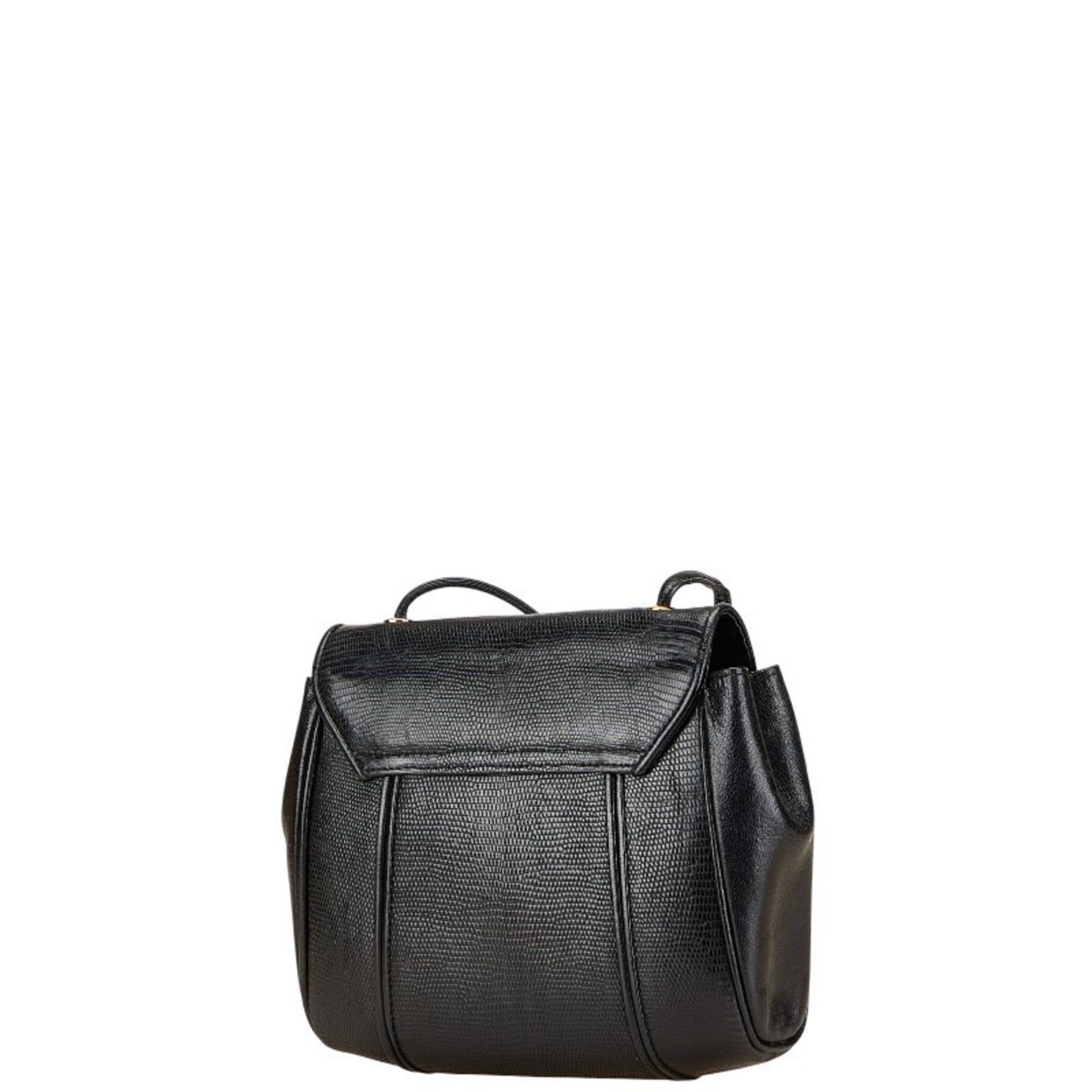 Saint Laurent Lizard Embossed Shoulder Bag in Leather