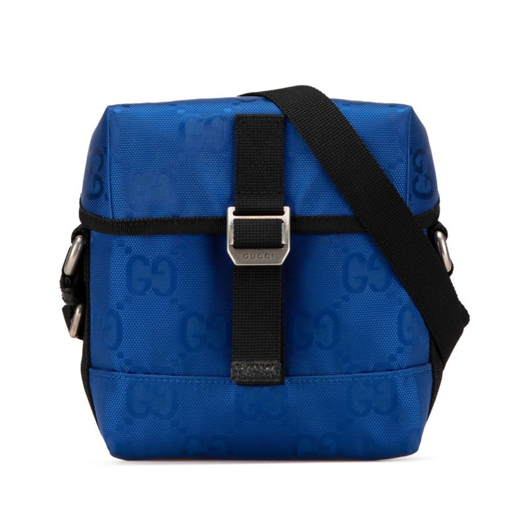 Gucci GG Nylon Bag Shoulder Blue Black