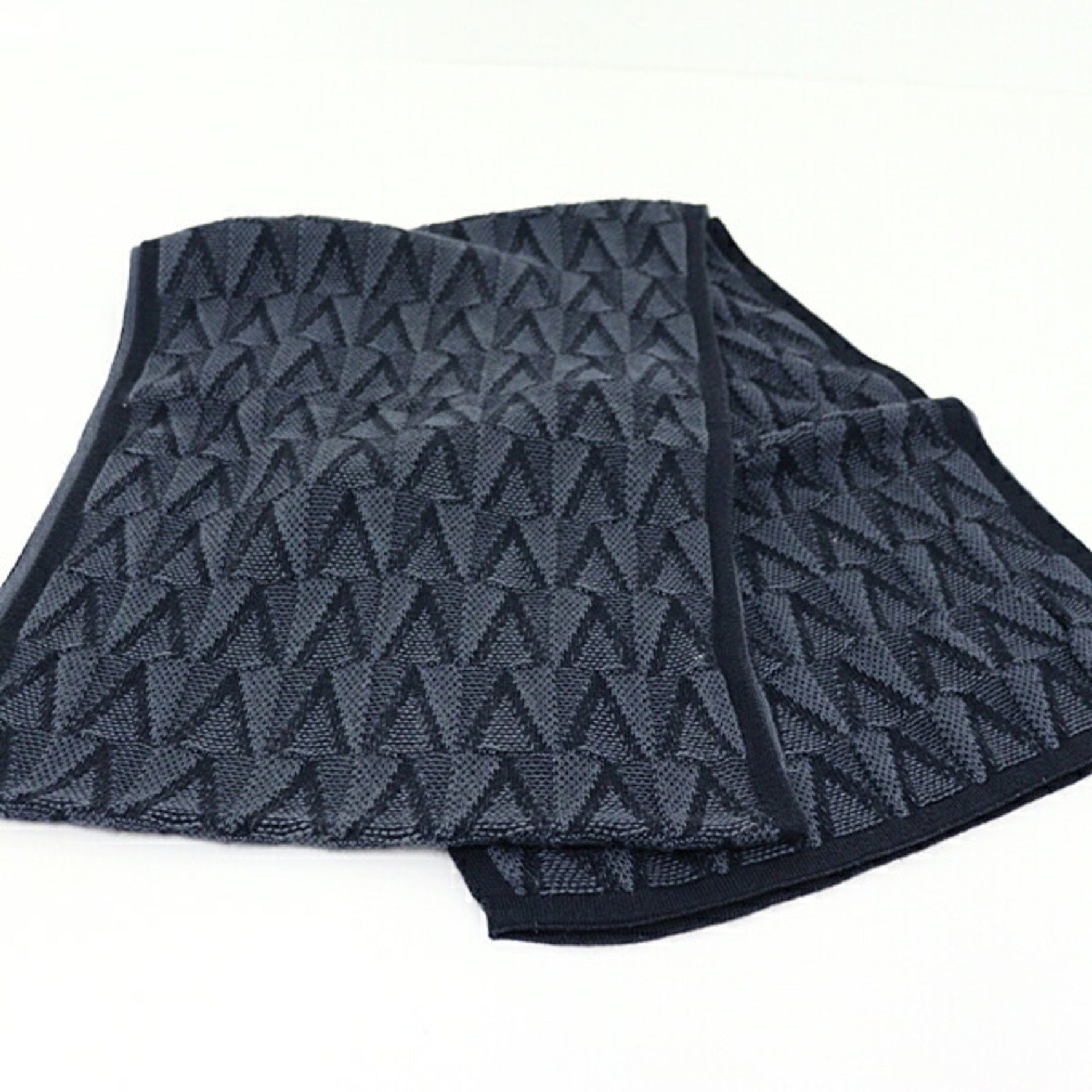 Louis Vuitton Scarf Echarpe Gaston V Grey 85% Cashmere