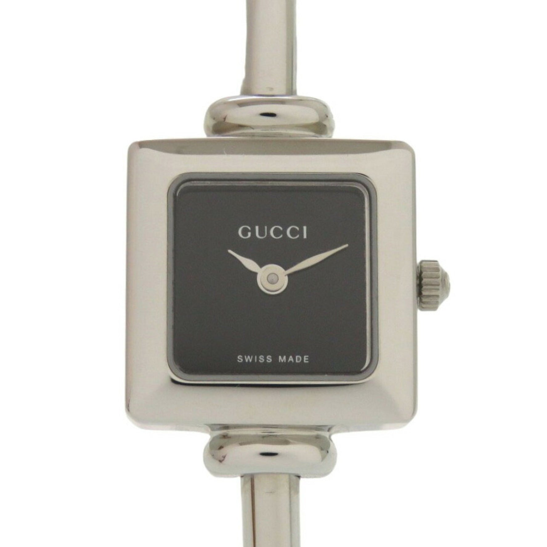 Like new Gucci stainless steel black and silver dial quartz watch
