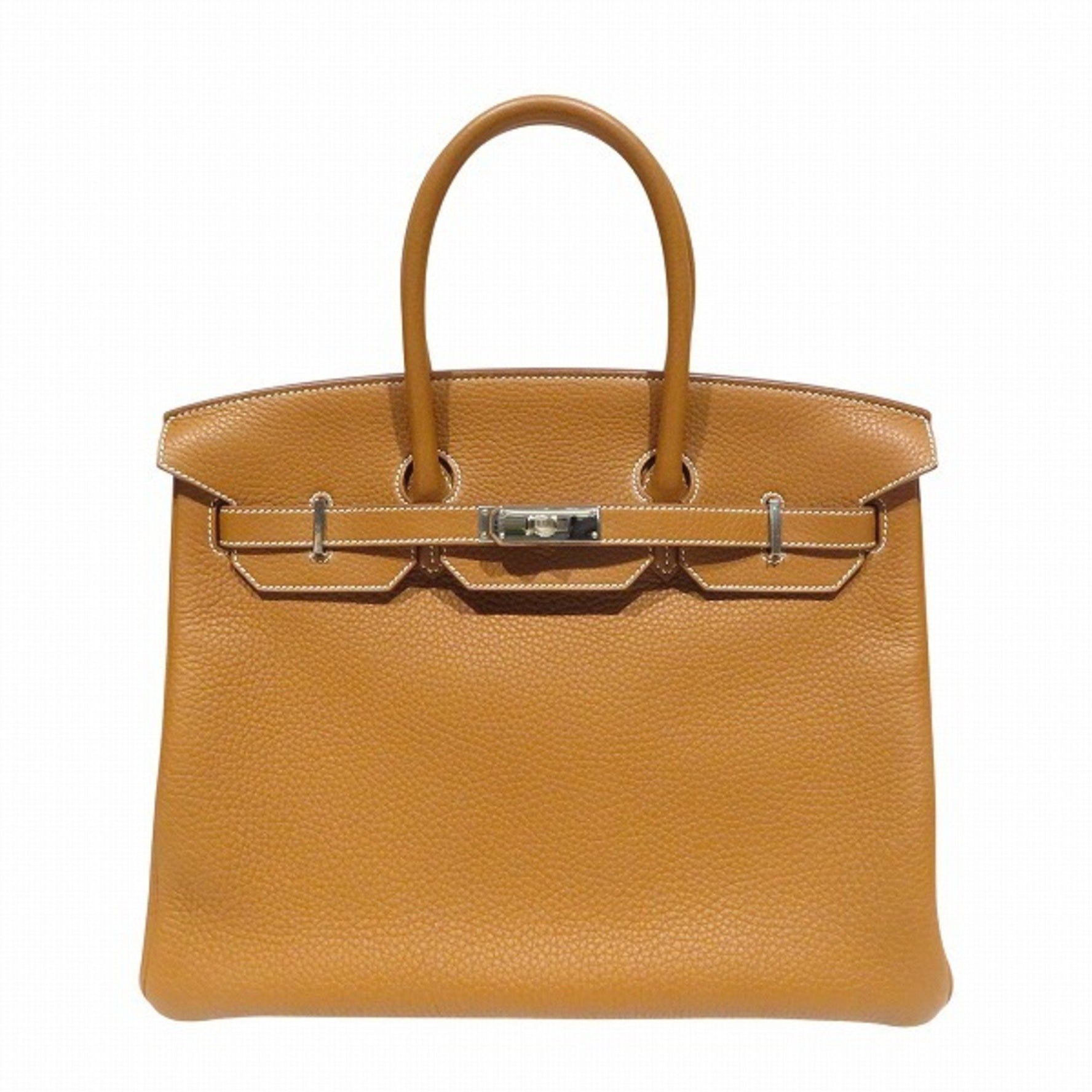Hermes Birkin 35 T-stamped Taurillon Gold Bag Handbag for Women