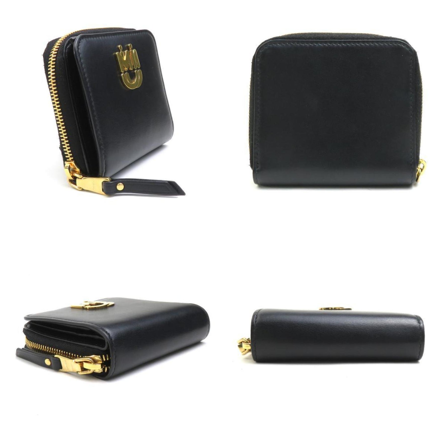 Miu Miu Miu MIUMIU Bi-fold Wallet Leather