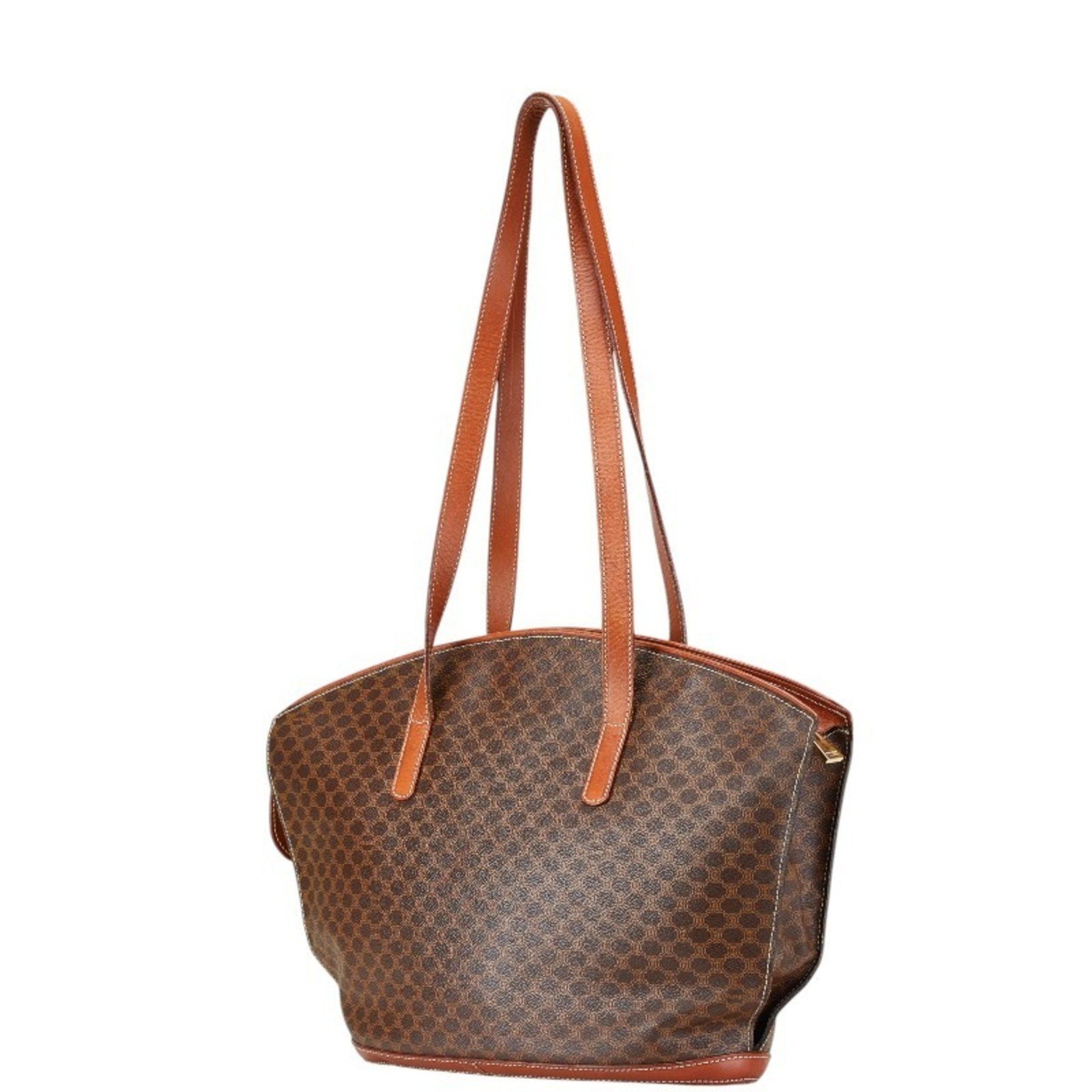 Celine Macadam Shoulder Bag Tote Leather