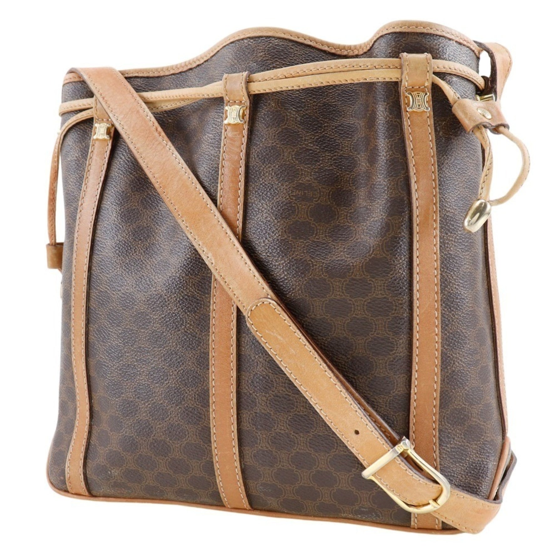 CELINE Macadam Shoulder Bag Old PVC purse