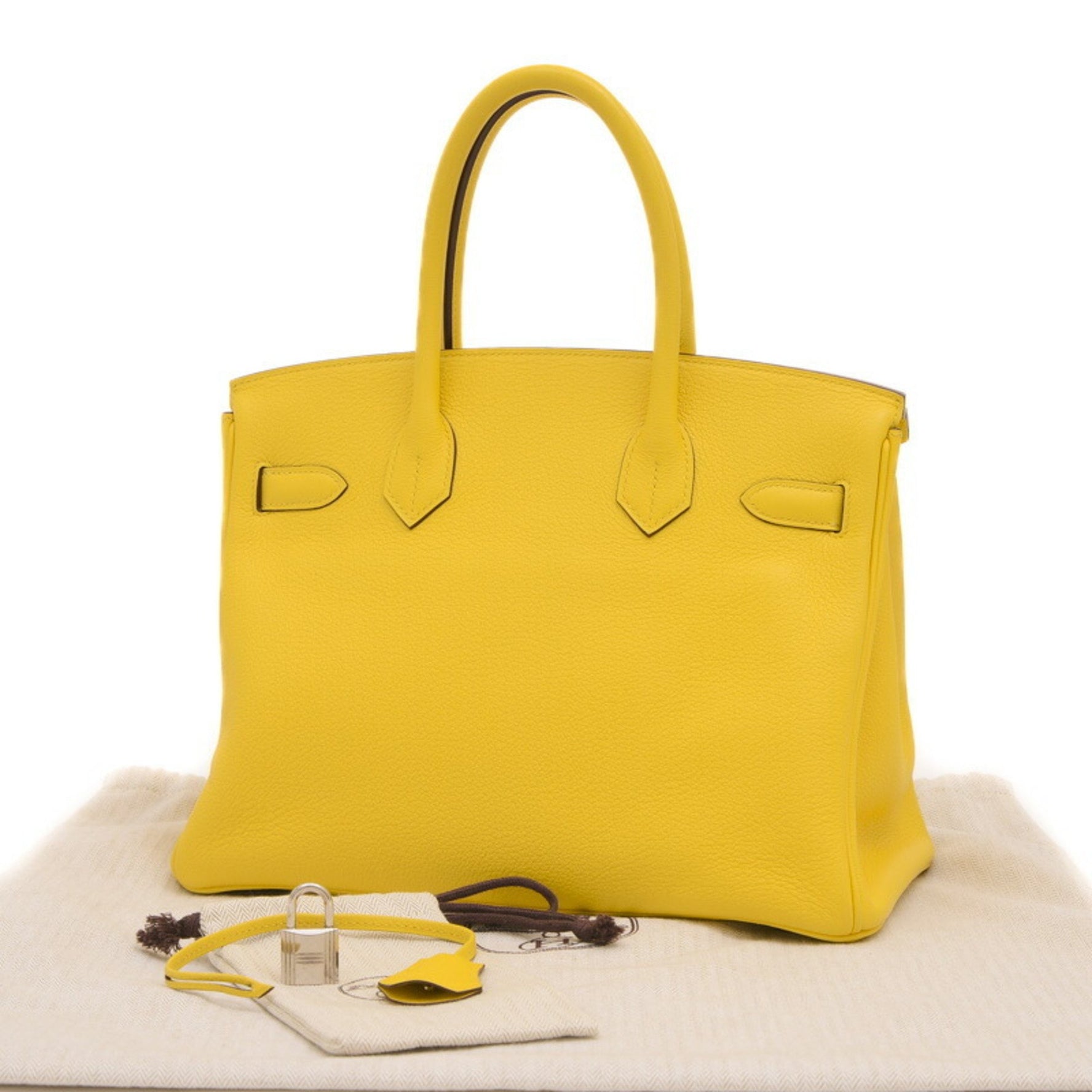 Hermes Birkin 30 Handbag Taurillon Nobillo Lime D Stamp