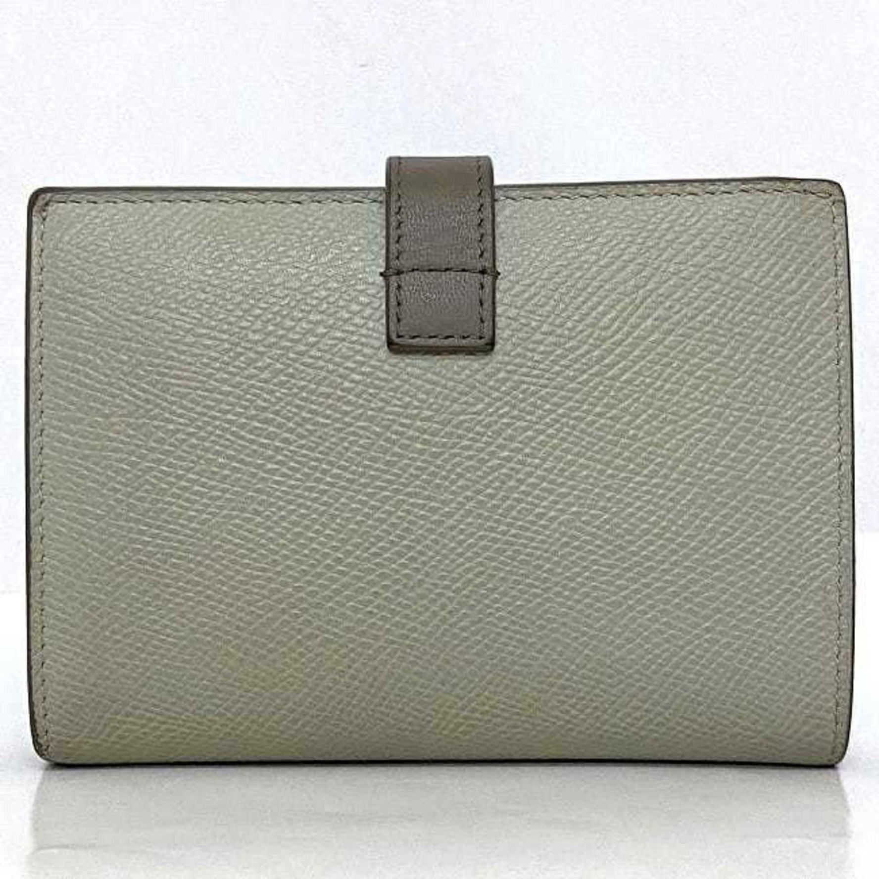 Celine wallet medium strap folio leather bicolor smoky color ladies
