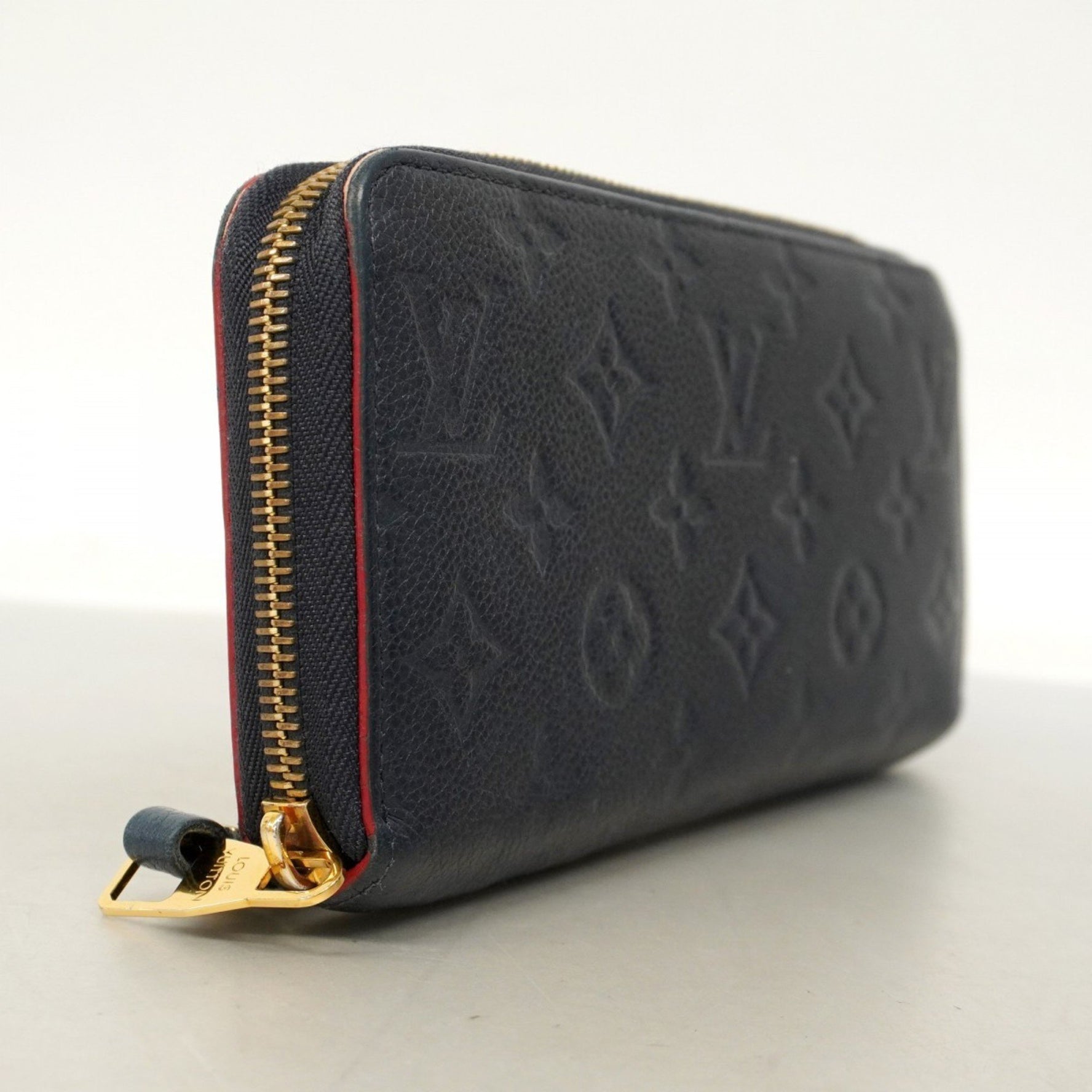 Louis Vuitton Monogram Empreinte Zippy Wallet Marine Rouge Men's/Women's
