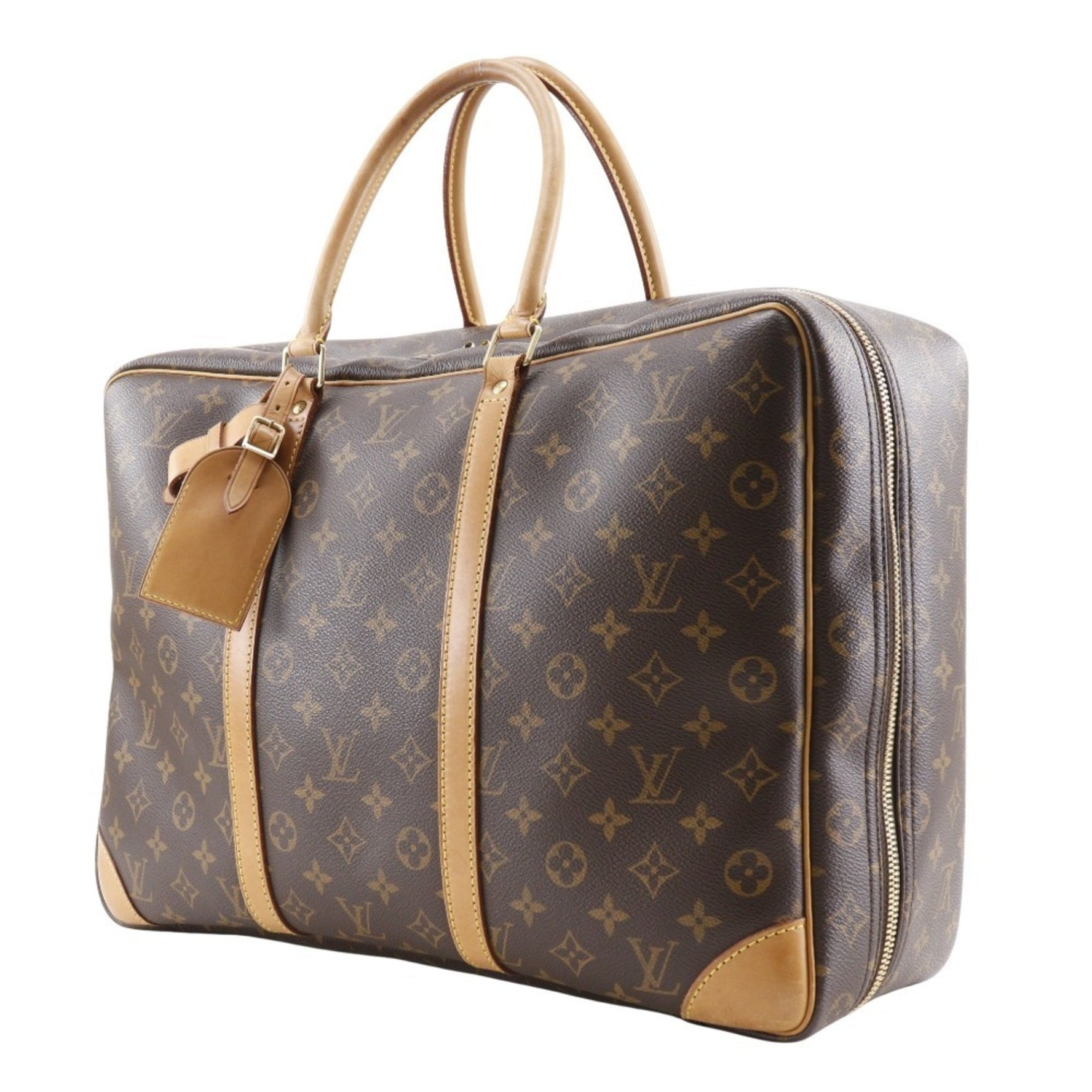 Louis Vuitton Sirius 45 Boston Bag M41408 Monogram Canvas 1999 Brown SP1919 Double Unisex