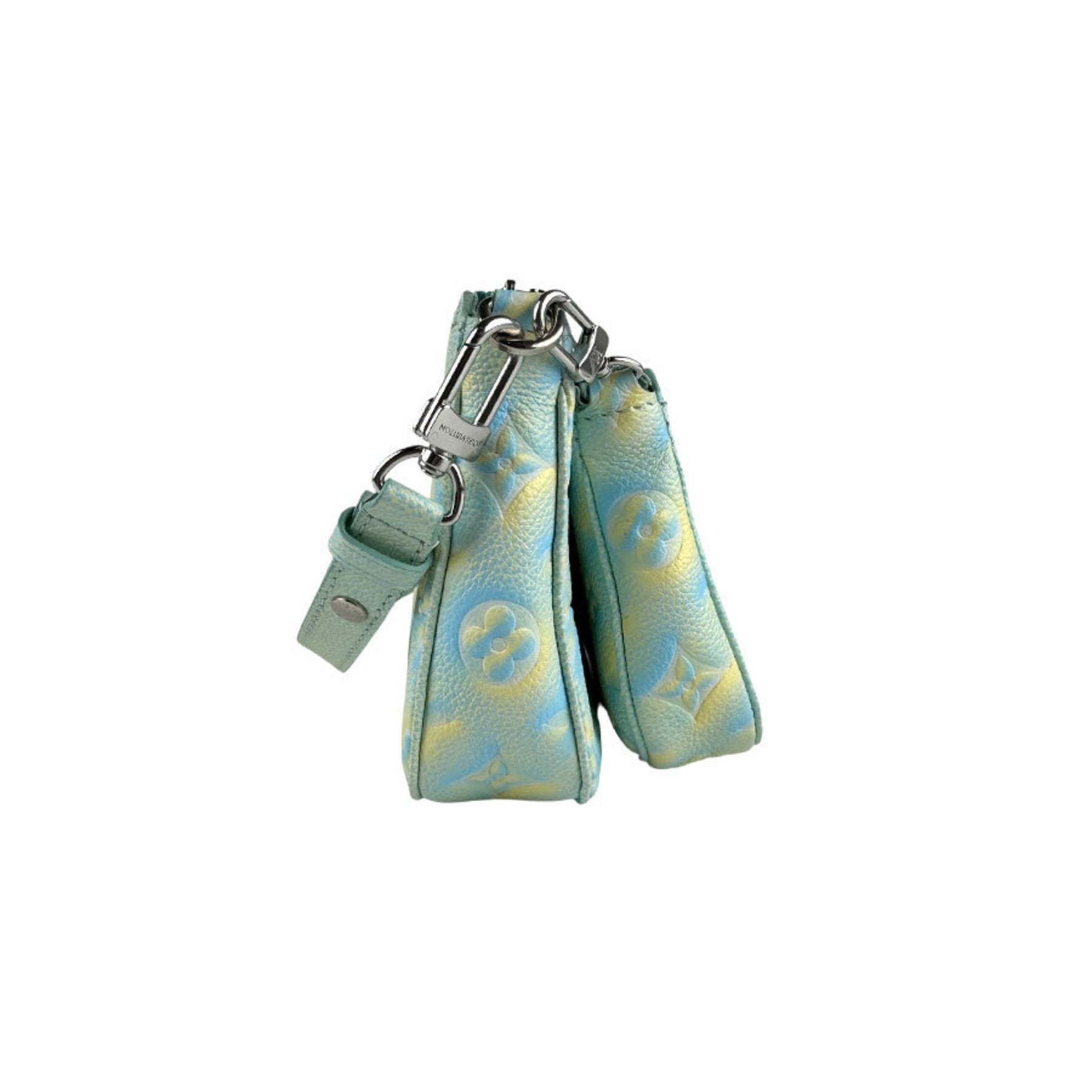 Louis Vuitton Monogram Empreinte Multi Shoulder Bag, Pochette Accessoires, Empreinte, Green, Blue, Yellow, Silver