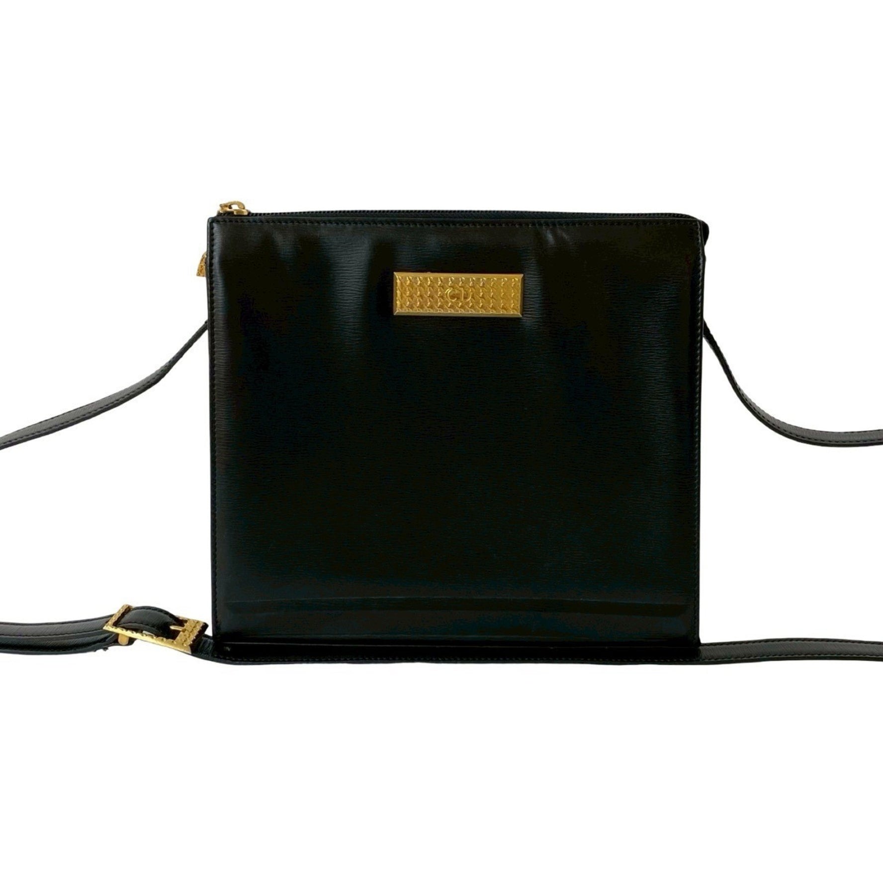 Christian Dior CD logo hardware genuine leather shoulder bag pochette
