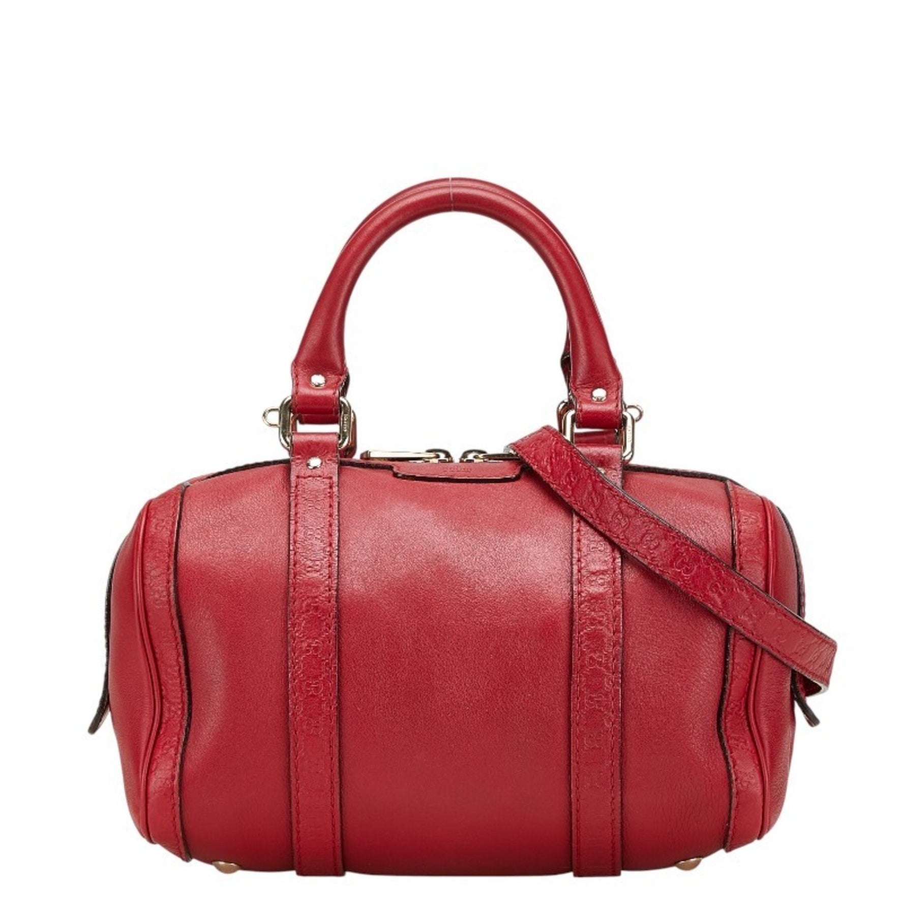 Gucci Micro Guccissima Handbag/Shoulder Bag Red Leather