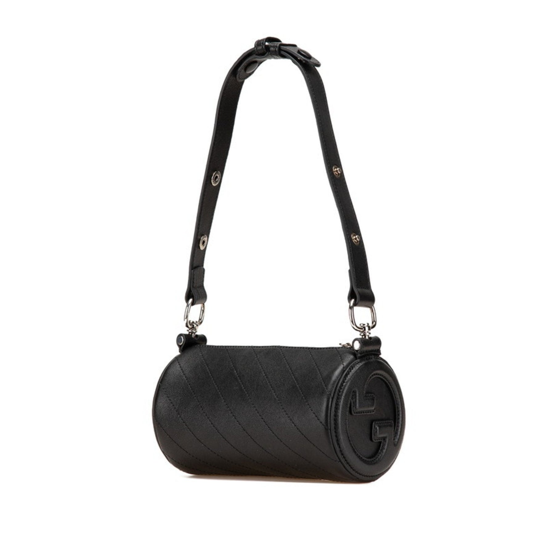 Gucci Blondie Shoulder Bag Black Leather Women's GUCCI