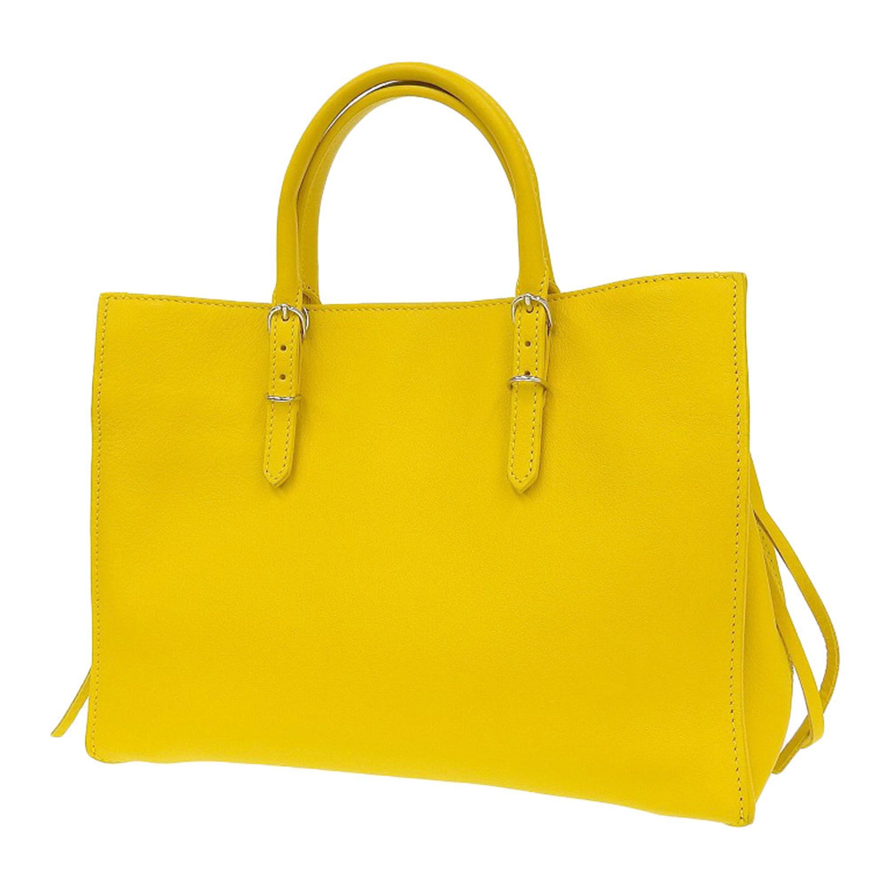 Balenciaga BALENCIAGA paper mini 2WAY bag leather yellow