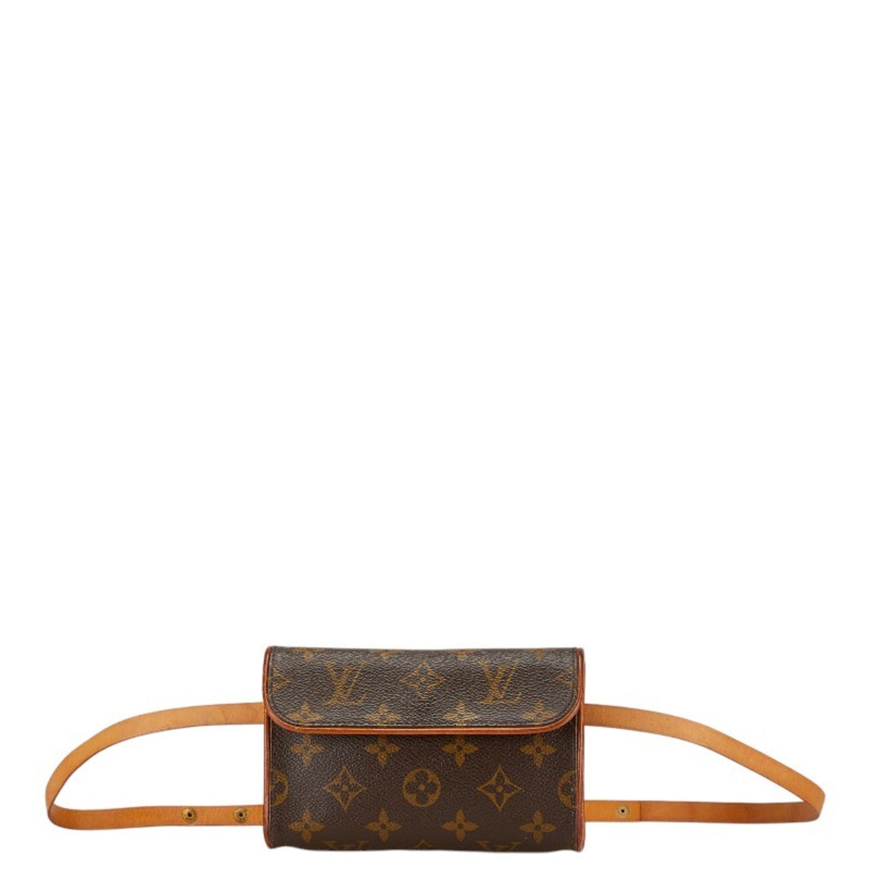 Louis Vuitton Monogram Pochette Florentine Body Bag Waist Shoulder M51855 Brown PVC Leather Women's LOUIS VUITTON